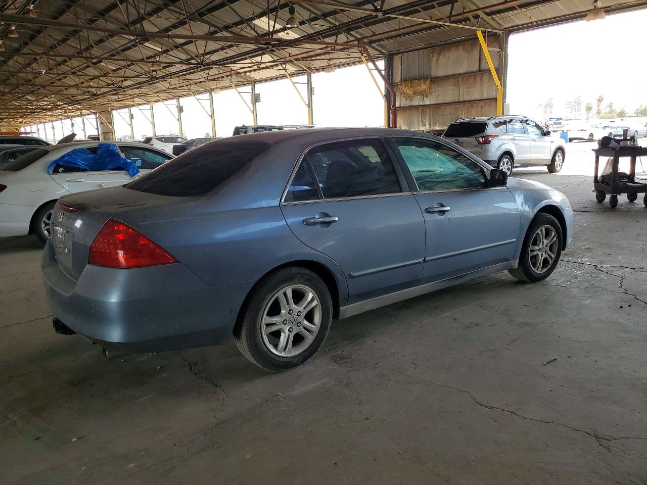 2007 Honda Accord Lx Blue vin: 1HGCM55447A008845