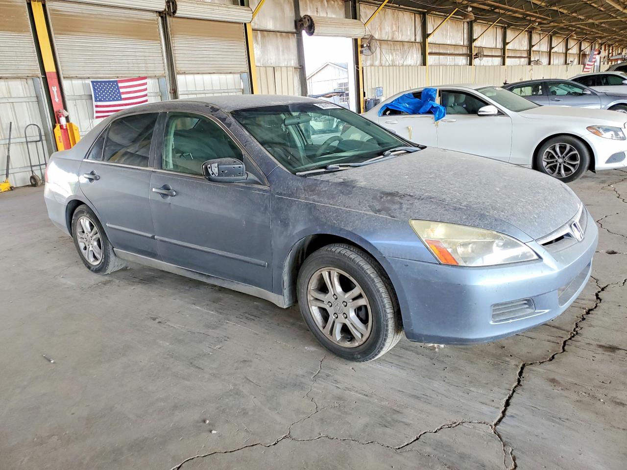 2007 Honda Accord Lx Blue vin: 1HGCM55447A008845