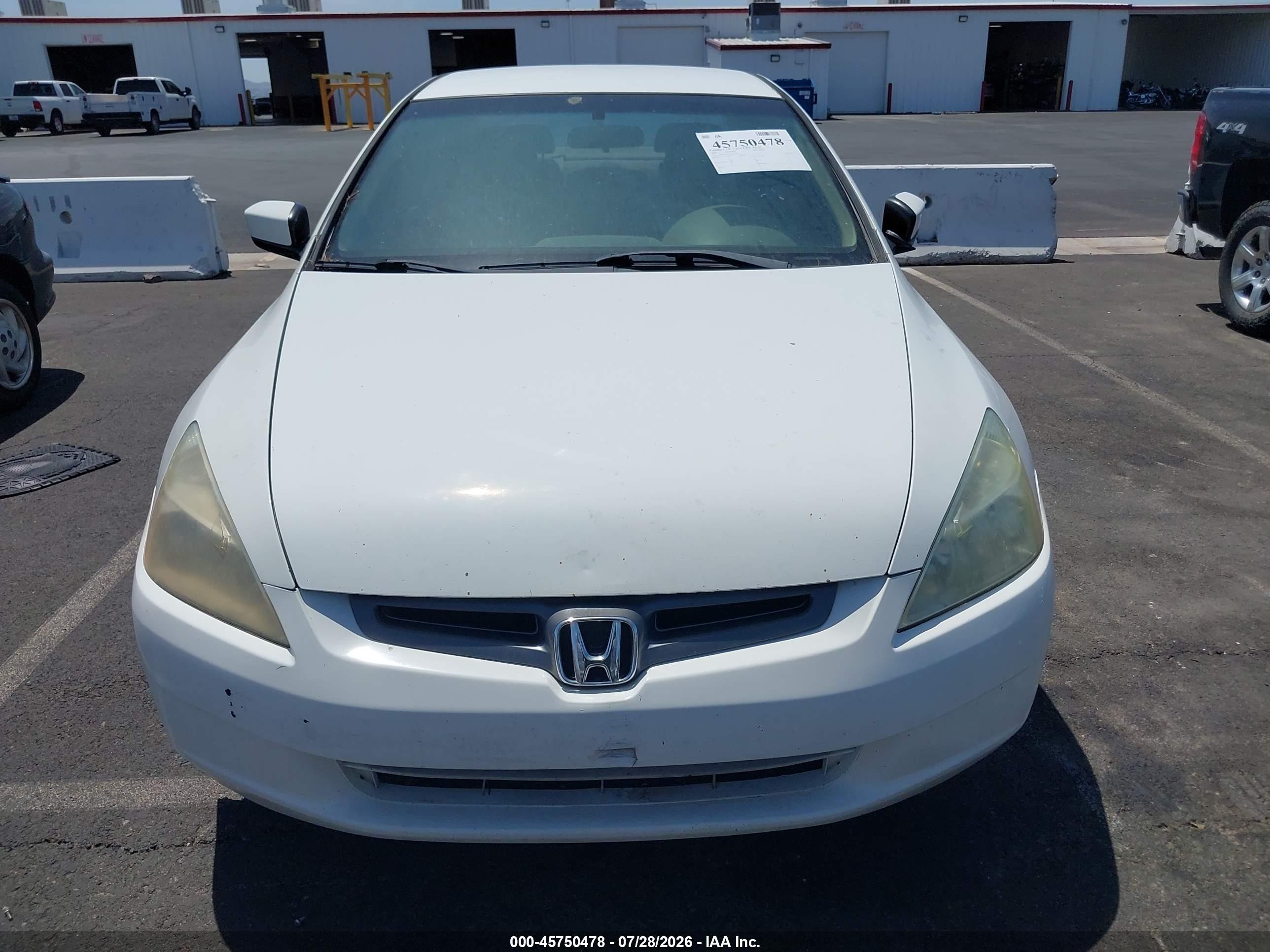 2005 Honda Accord 2.4 Lx White vin: 1HGCM55455A123564