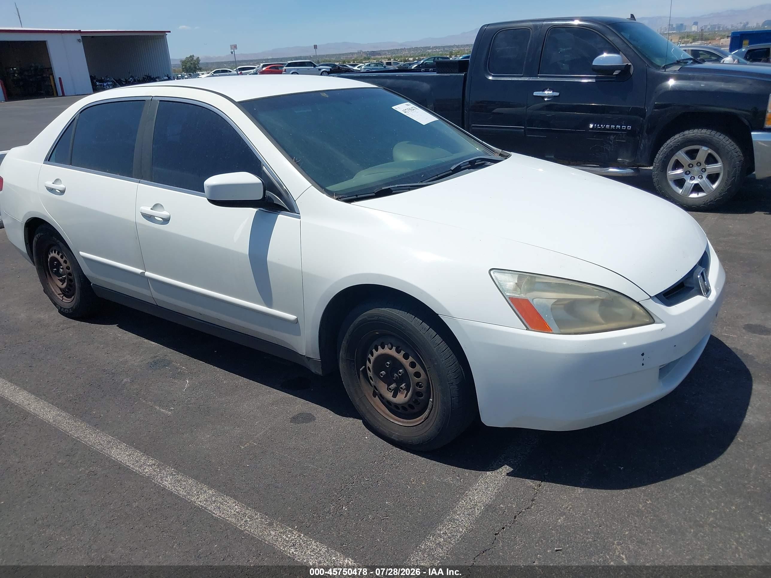 2005 Honda Accord 2.4 Lx White vin: 1HGCM55455A123564