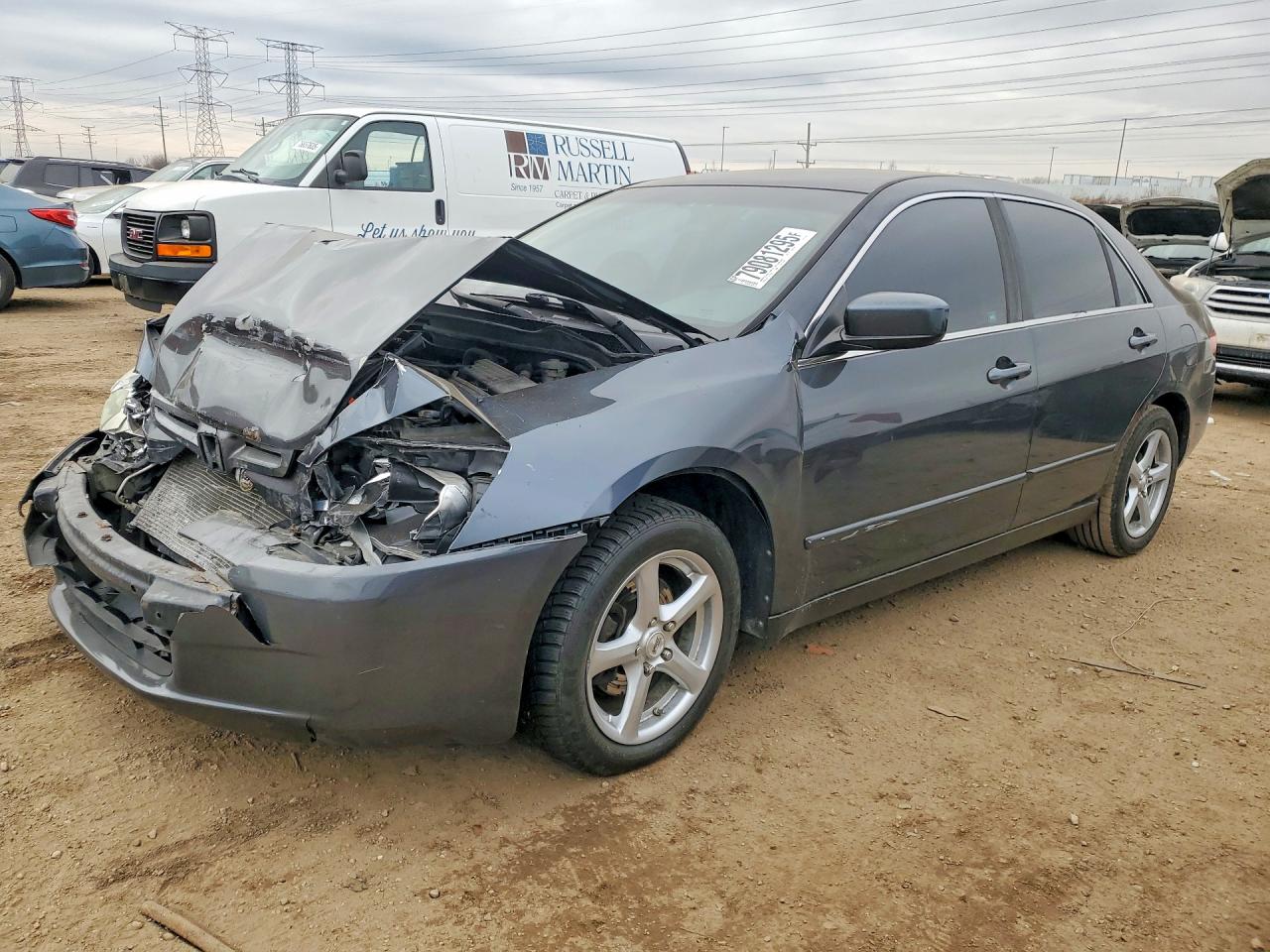 2005 Honda Accord Lx Серый vin: 1HGCM55455A187782