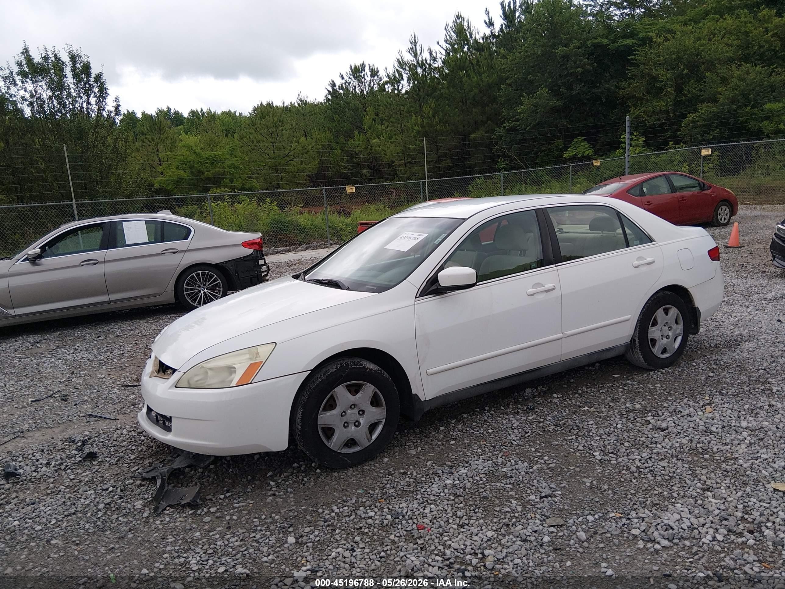 2005 Honda Accord 2.4 Lx Белый vin: 1HGCM55475A160292