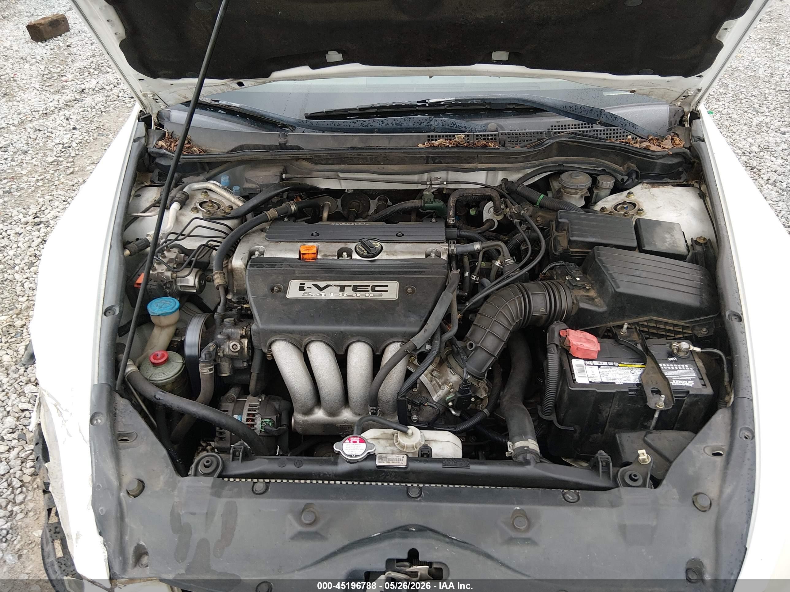 2005 Honda Accord 2.4 Lx Белый vin: 1HGCM55475A160292