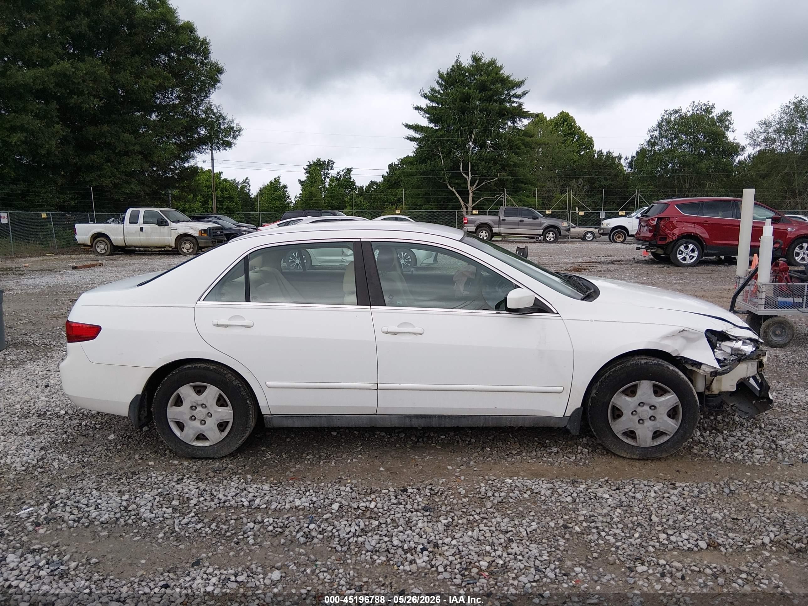 2005 Honda Accord 2.4 Lx Белый vin: 1HGCM55475A160292