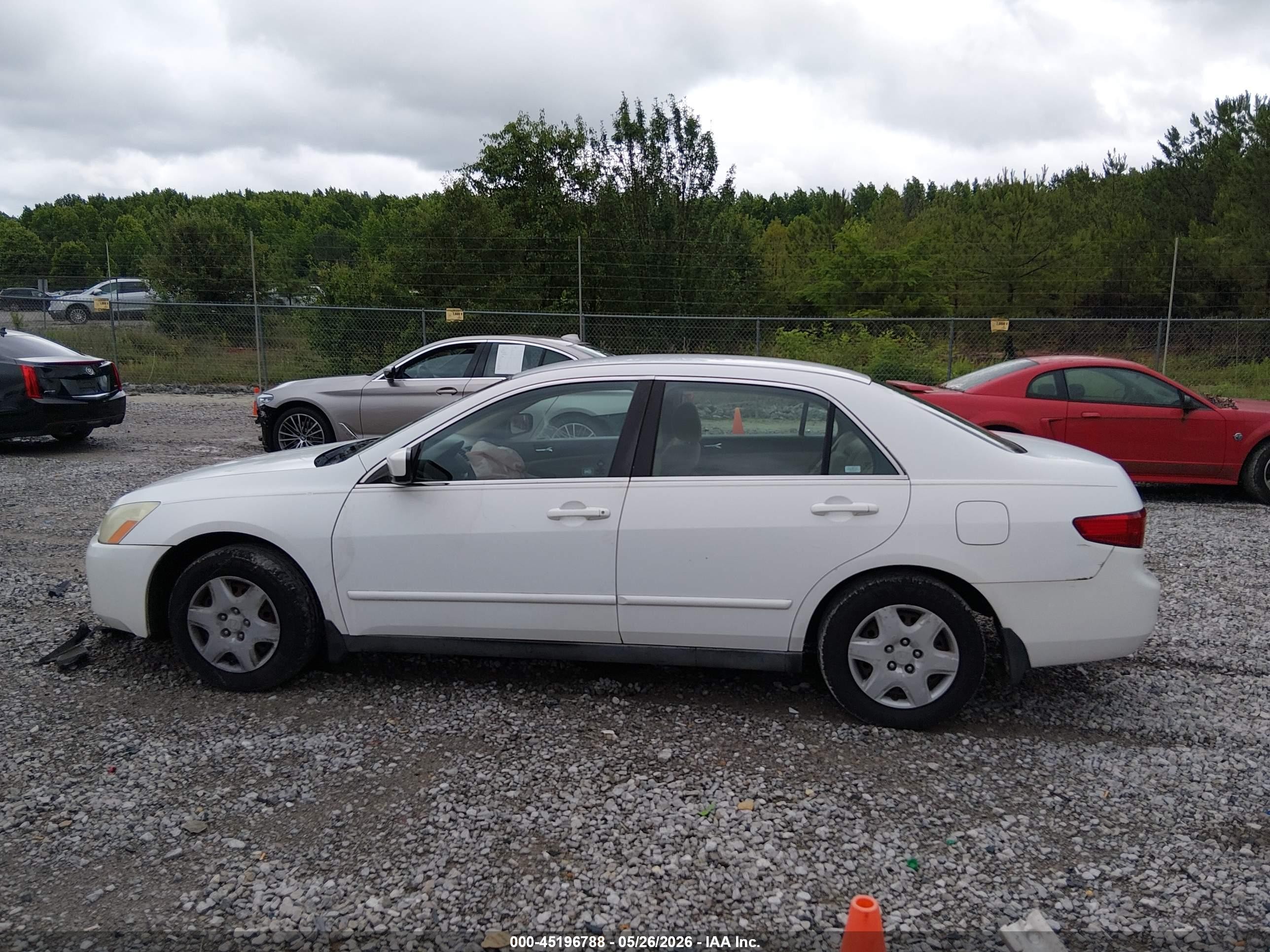2005 Honda Accord 2.4 Lx Белый vin: 1HGCM55475A160292