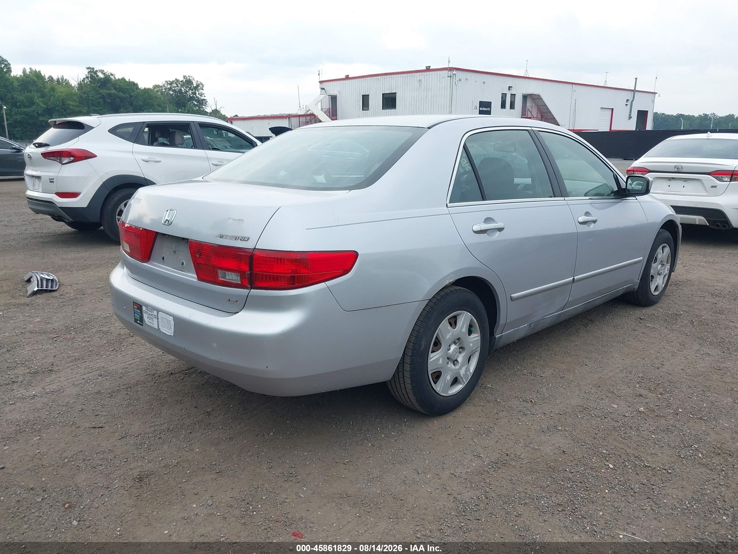 2005 Honda Accord 2.4 Lx Серебряный vin: 1HGCM55485A193303