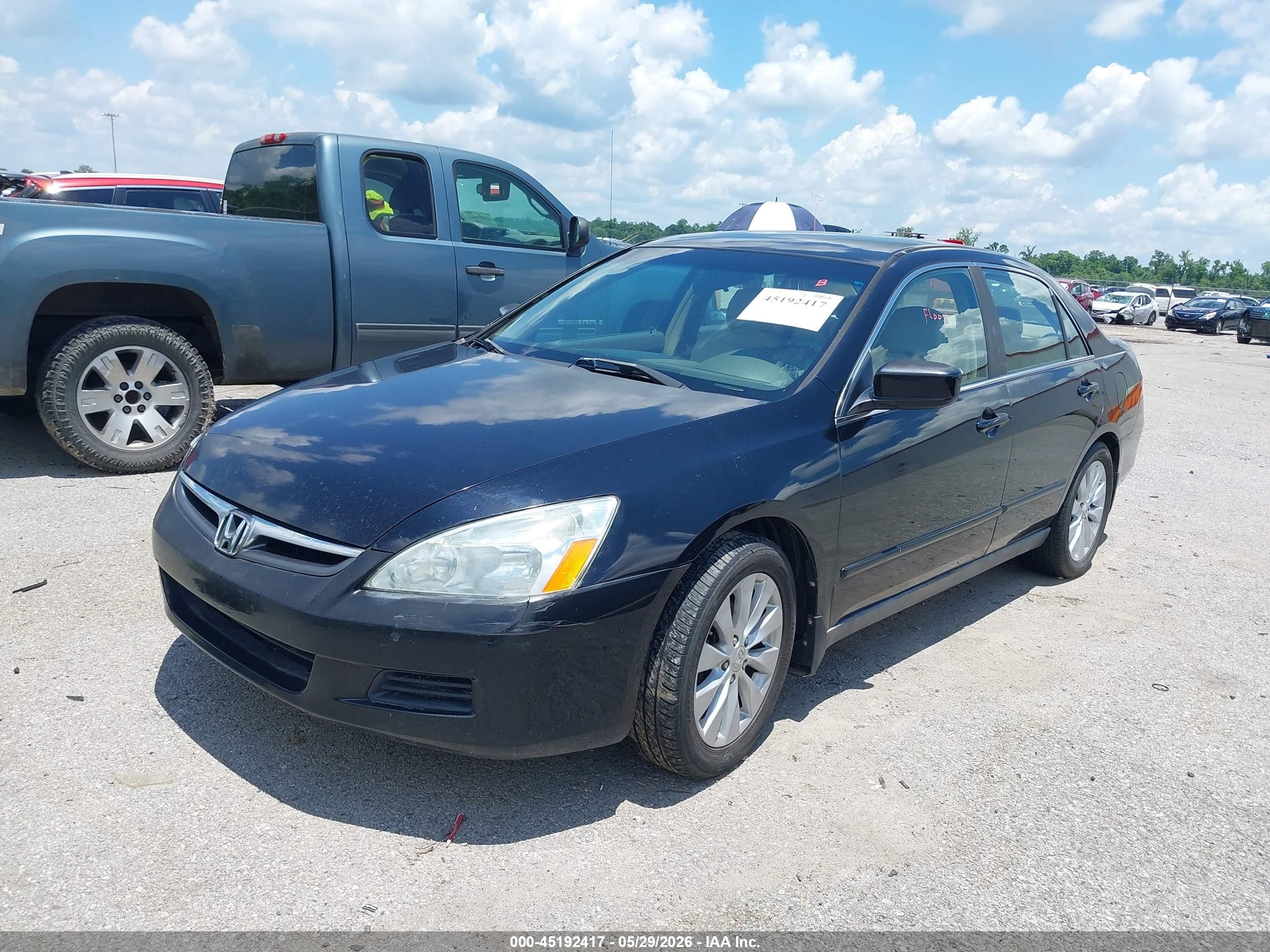 2007 Honda Accord 2.4 Lx Black vin: 1HGCM55487A098677