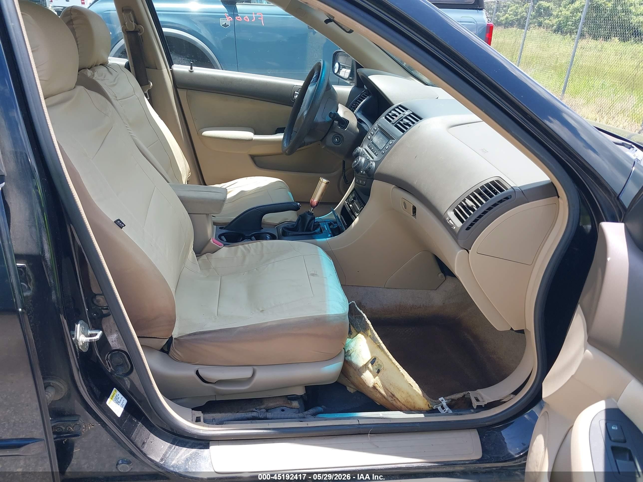 2007 Honda Accord 2.4 Lx Black vin: 1HGCM55487A098677