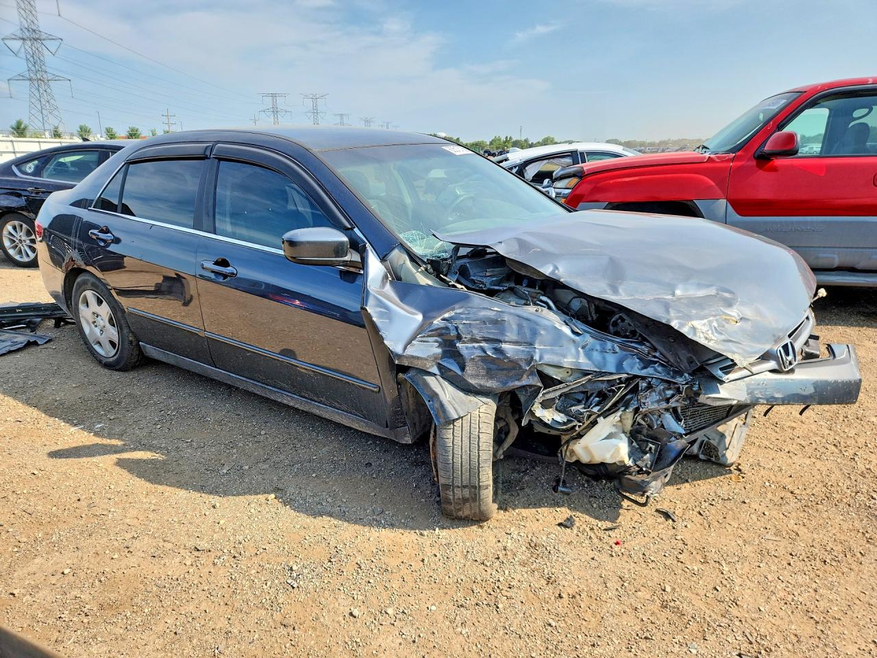 2005 Honda Accord Lx Blue vin: 1HGCM55495A179801