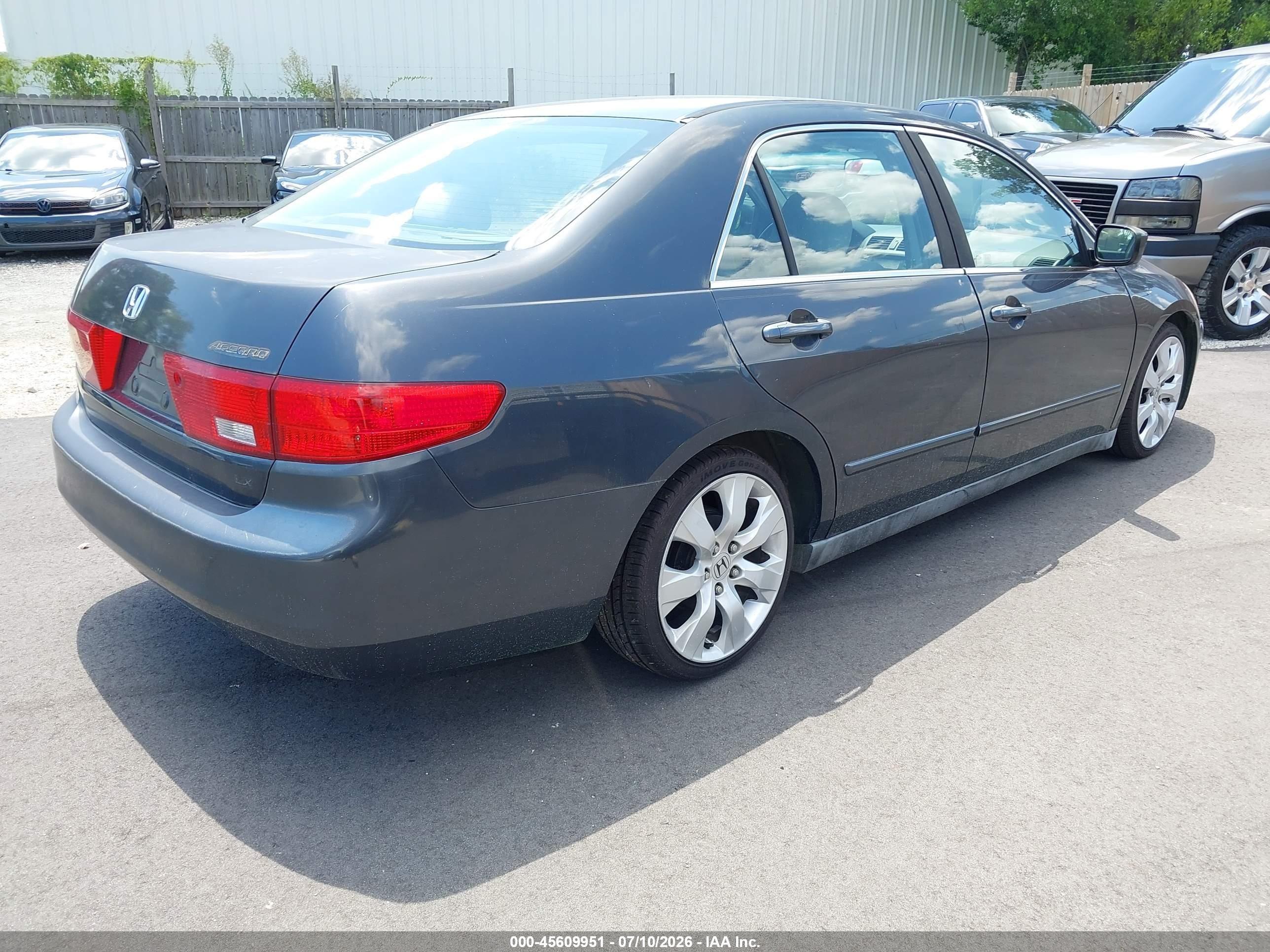 2005 Honda Accord 2.4 Lx Gray vin: 1HGCM55495A193603