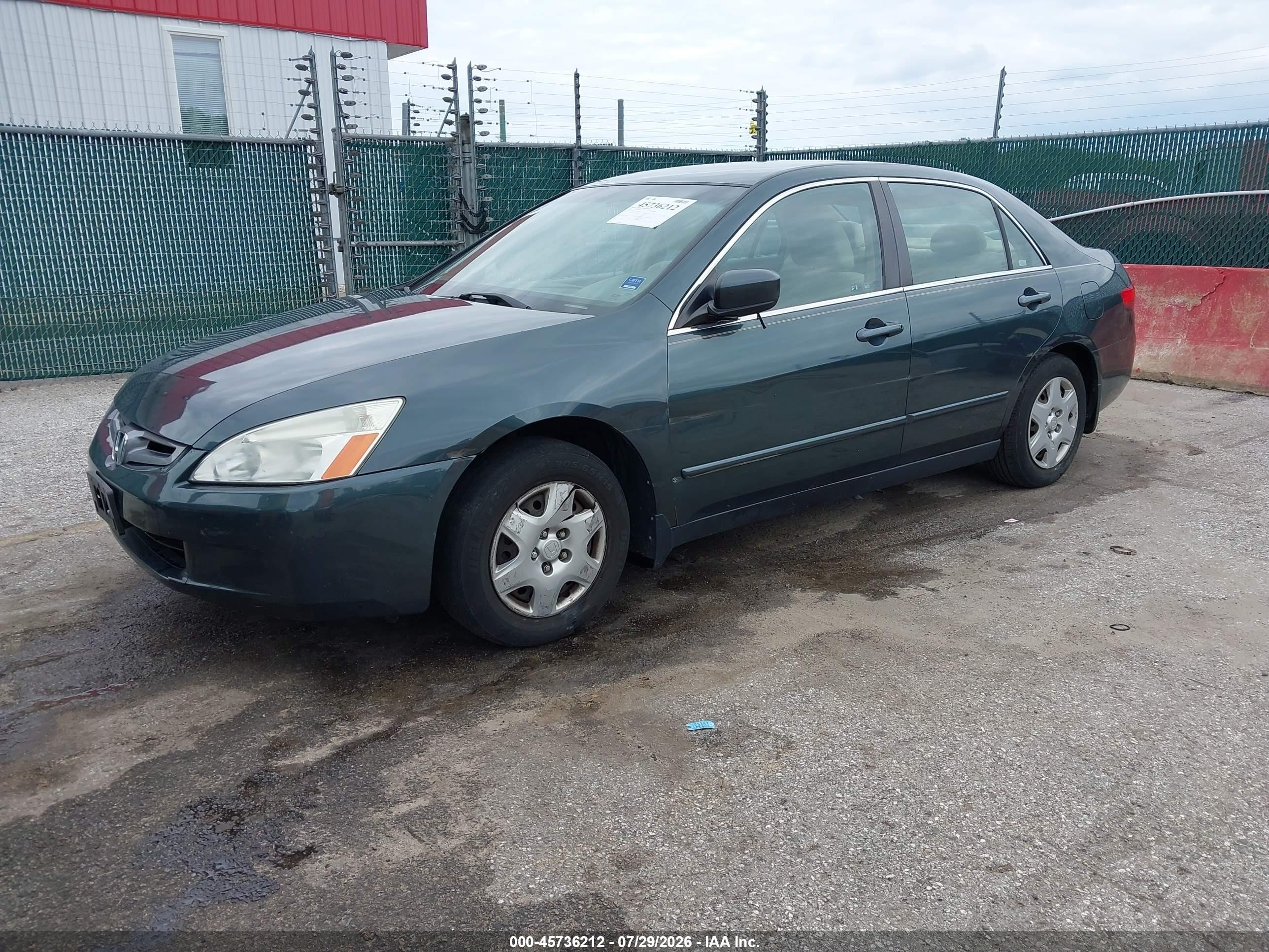 2005 Honda Accord 2.4 Lx Green vin: 1HGCM554X5A145270