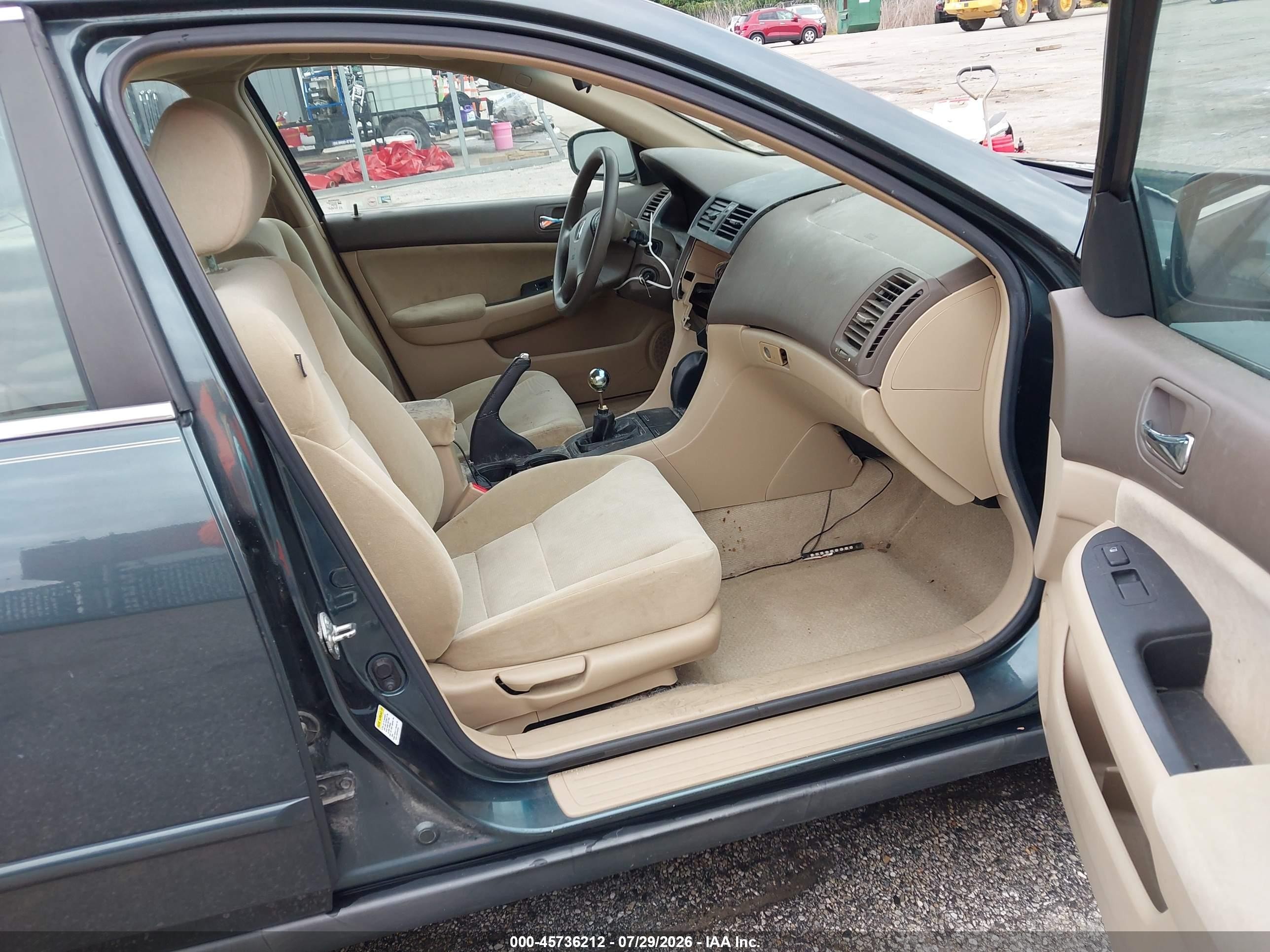 2005 Honda Accord 2.4 Lx Green vin: 1HGCM554X5A145270
