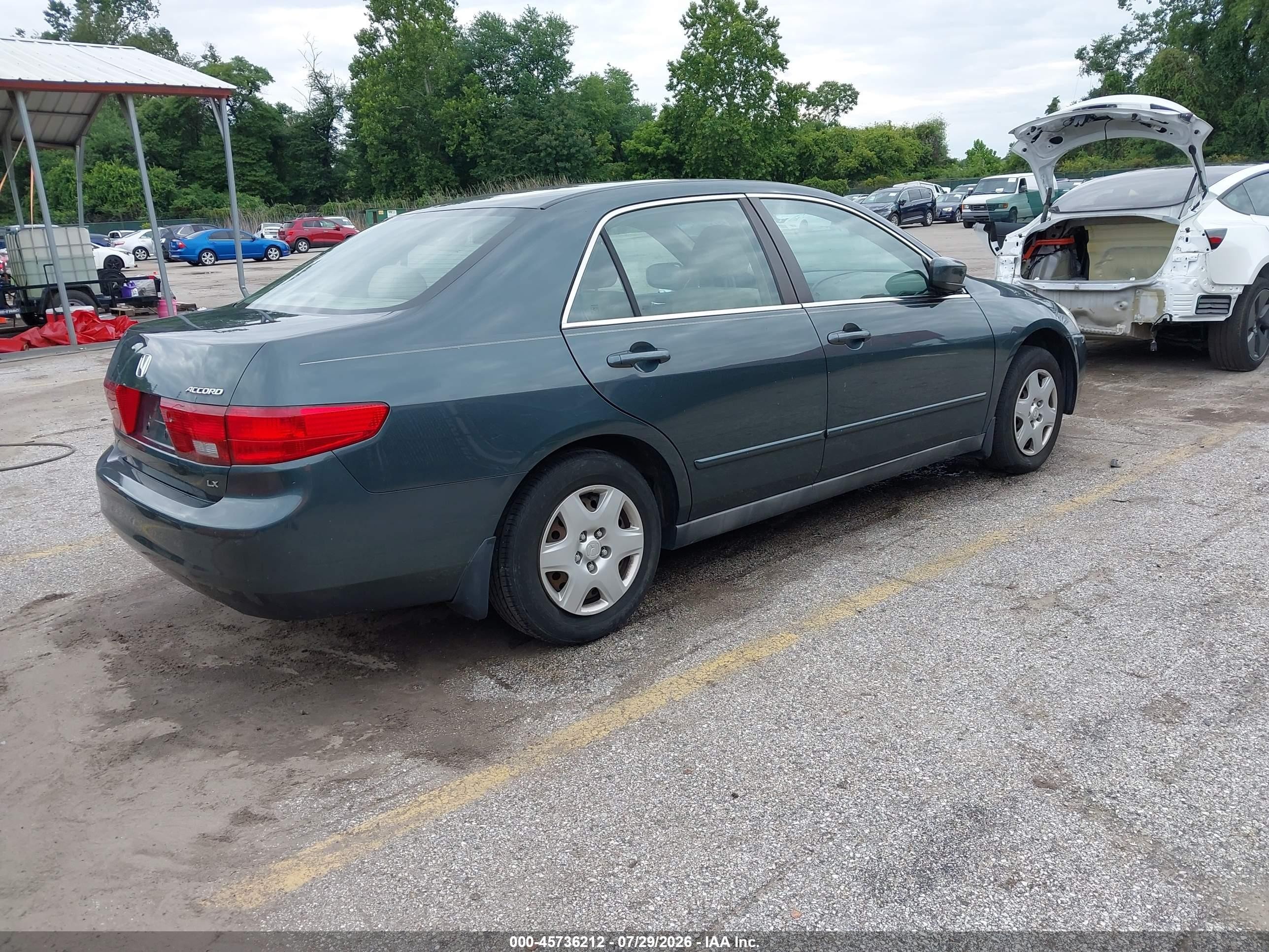 2005 Honda Accord 2.4 Lx Green vin: 1HGCM554X5A145270