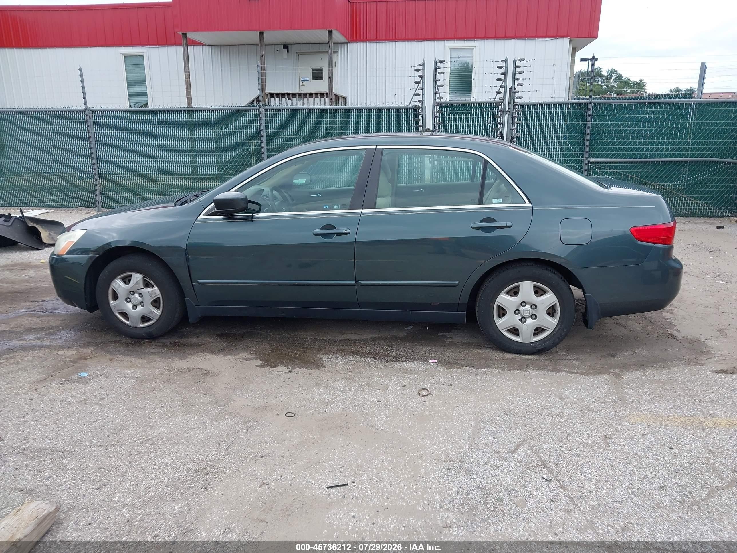2005 Honda Accord 2.4 Lx Green vin: 1HGCM554X5A145270