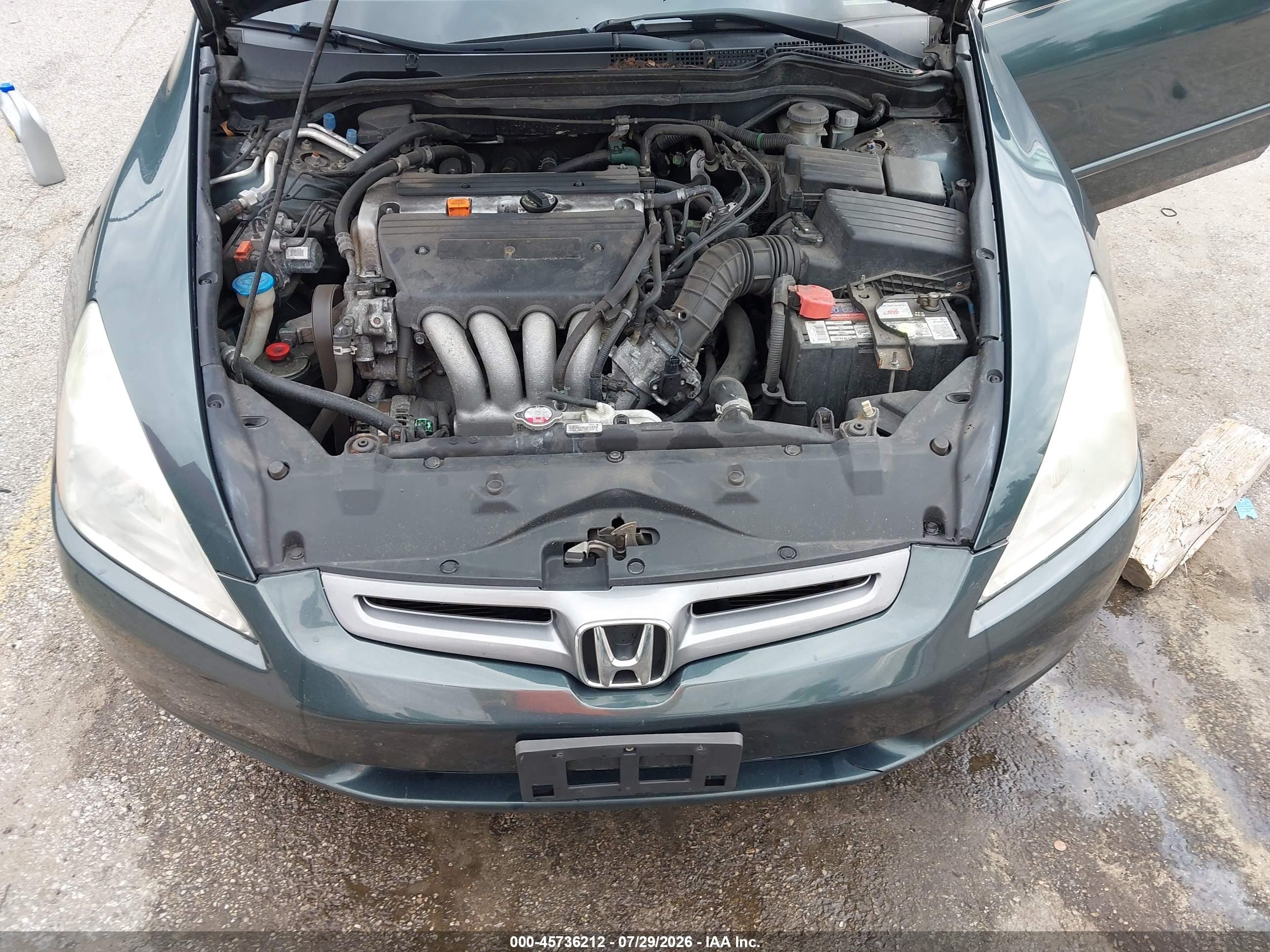 2005 Honda Accord 2.4 Lx Green vin: 1HGCM554X5A145270