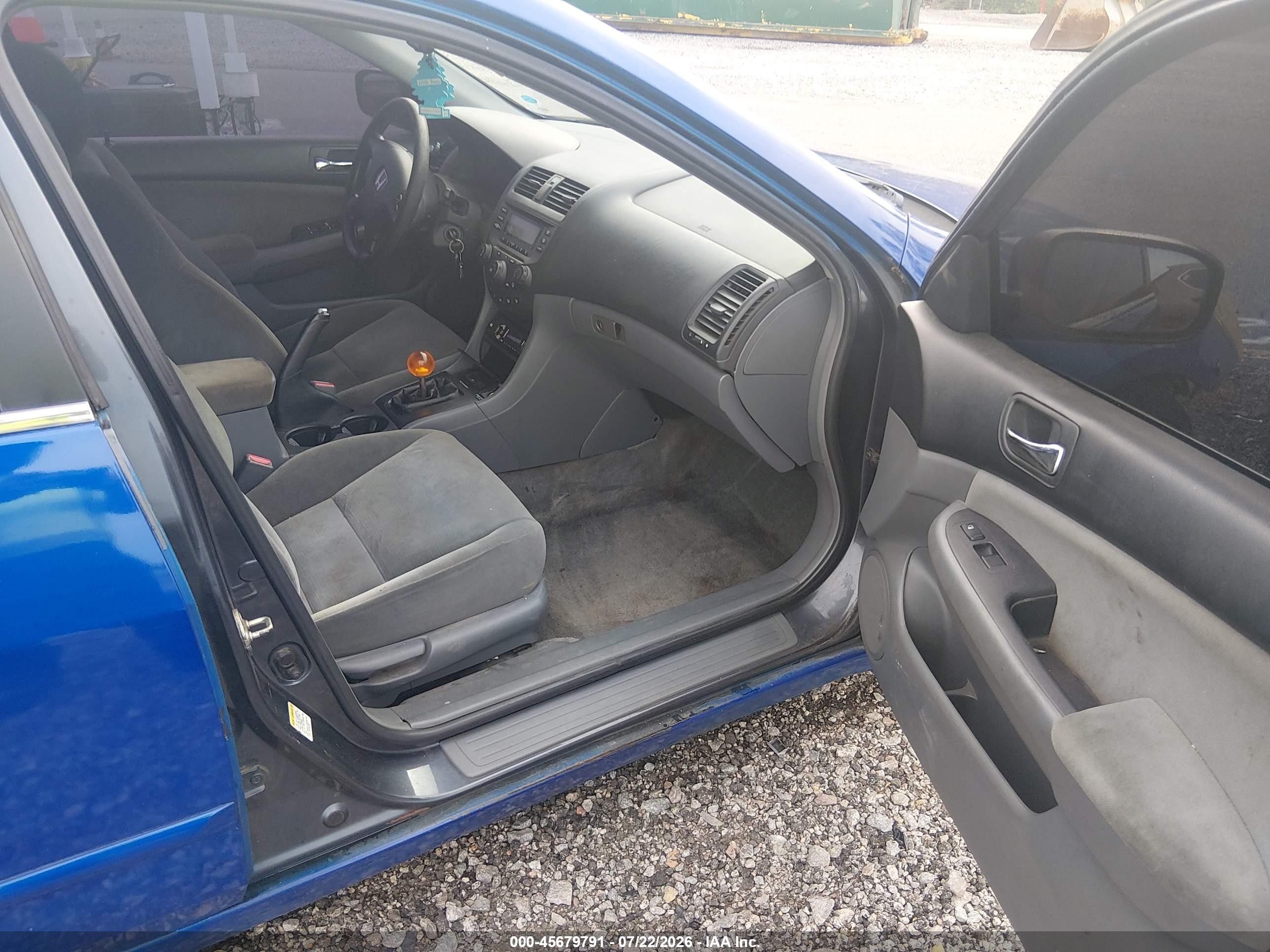 2007 Honda Accord 2.4 Lx Blue vin: 1HGCM554X7A066068