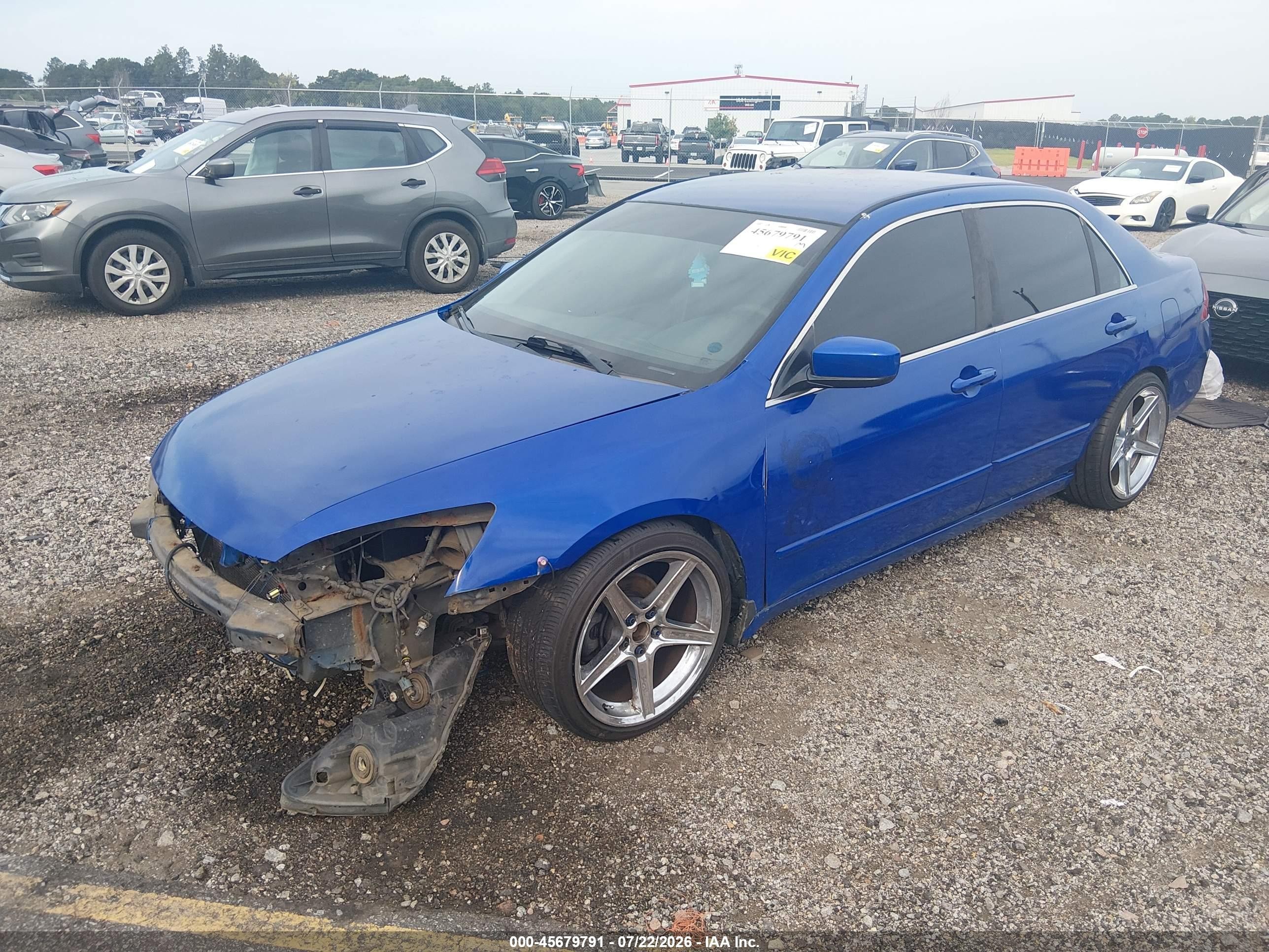 2007 Honda Accord 2.4 Lx Blue vin: 1HGCM554X7A066068