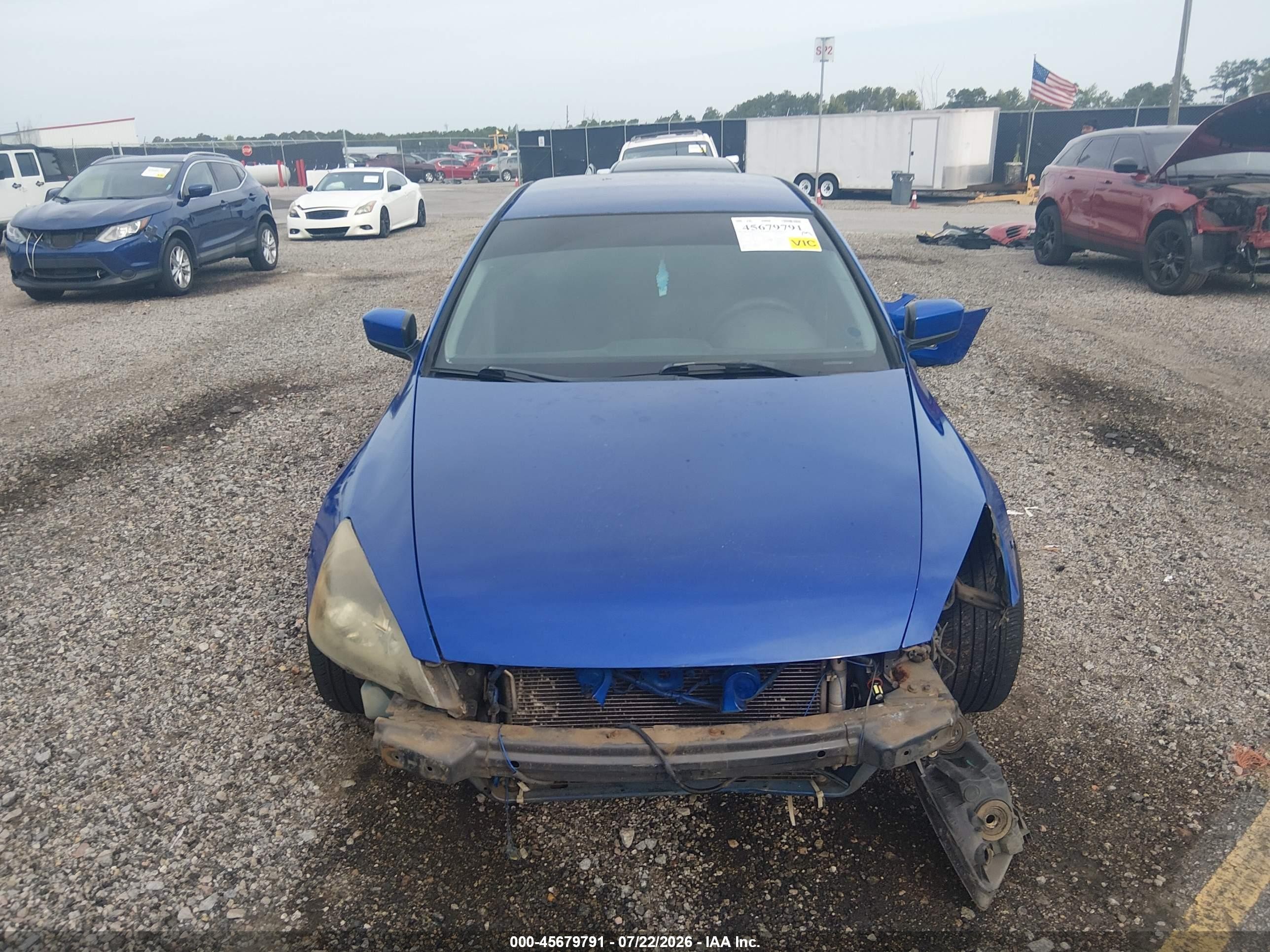 2007 Honda Accord 2.4 Lx Blue vin: 1HGCM554X7A066068