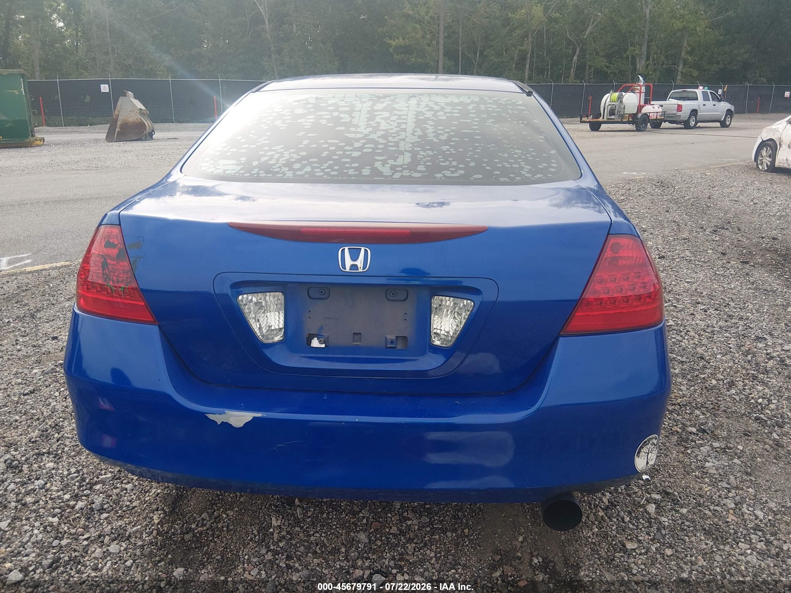 2007 Honda Accord 2.4 Lx Blue vin: 1HGCM554X7A066068