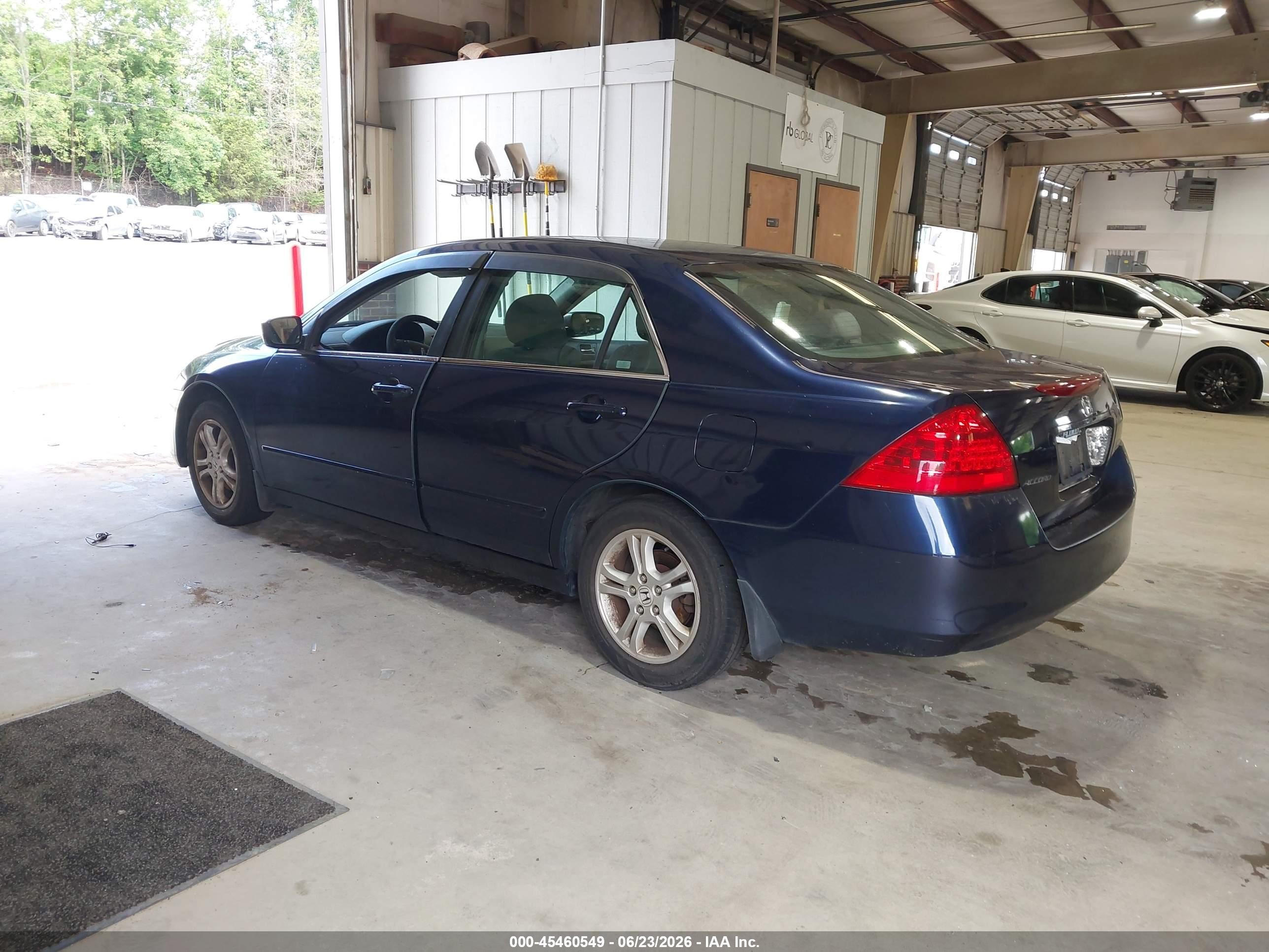 2007 Honda Accord 2.4 Ex Синий vin: 1HGCM55707A037835