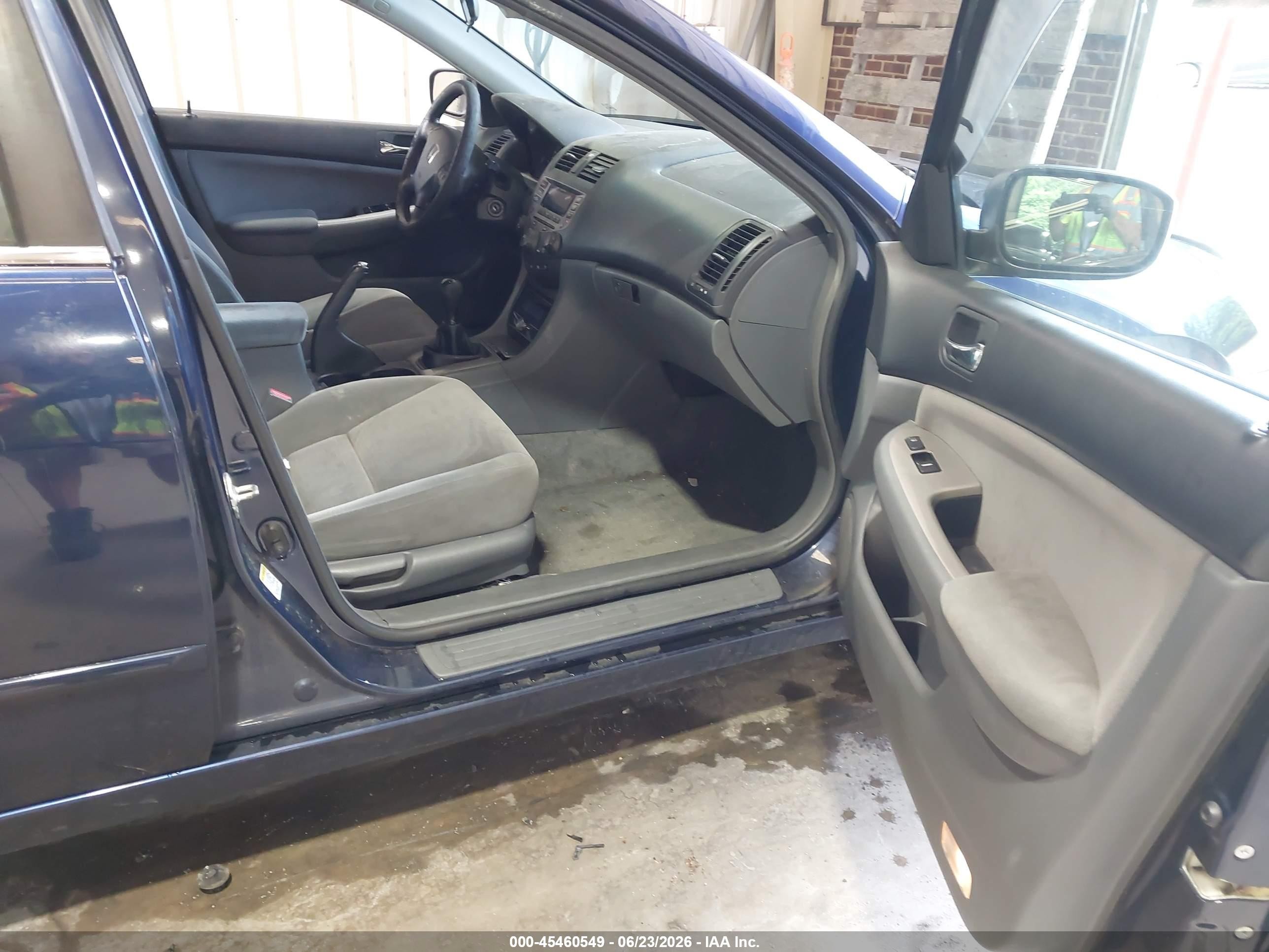 2007 Honda Accord 2.4 Ex Синий vin: 1HGCM55707A037835