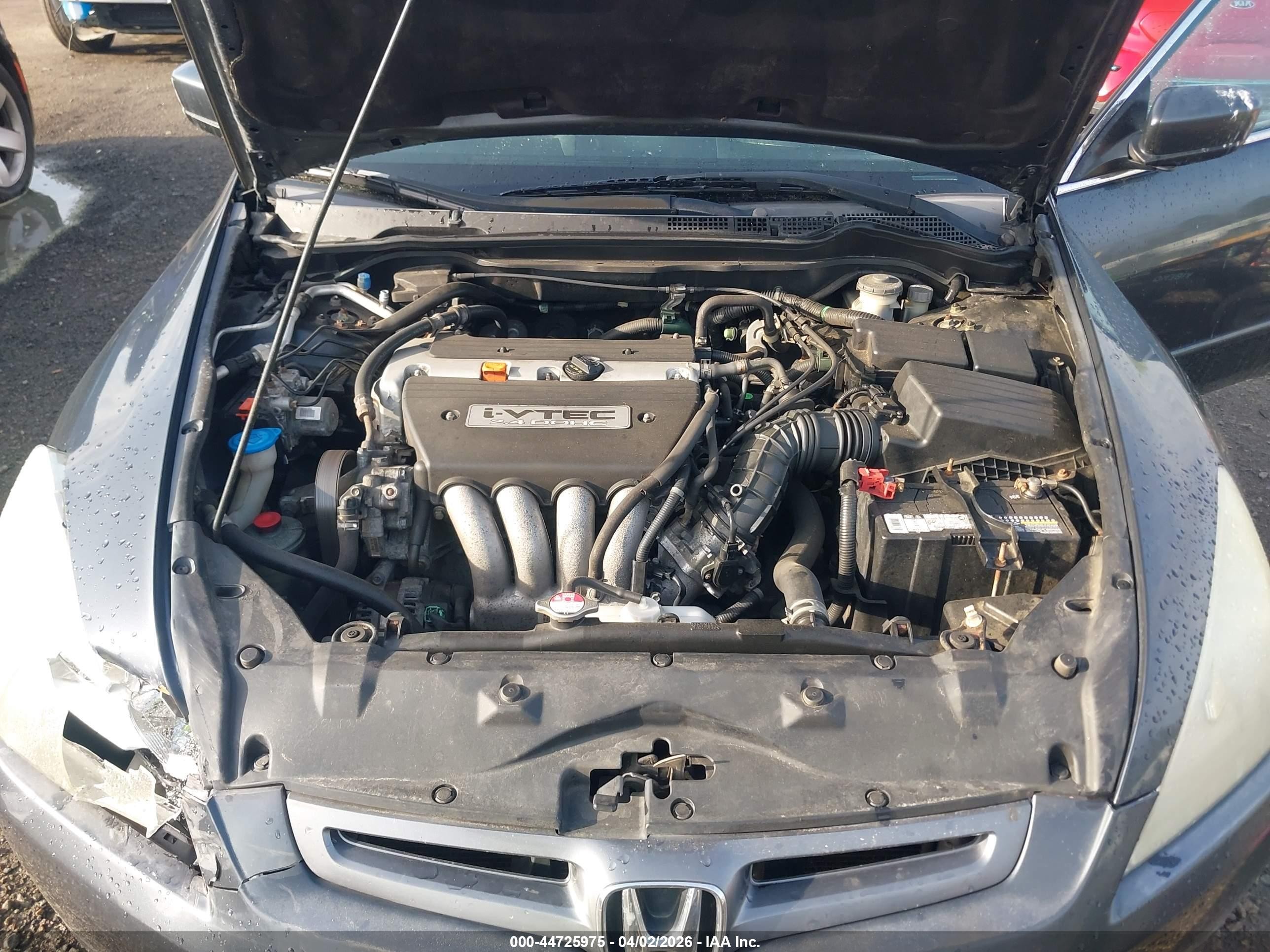 2005 Honda Accord 2.4 Ex Серый vin: 1HGCM55735A172160