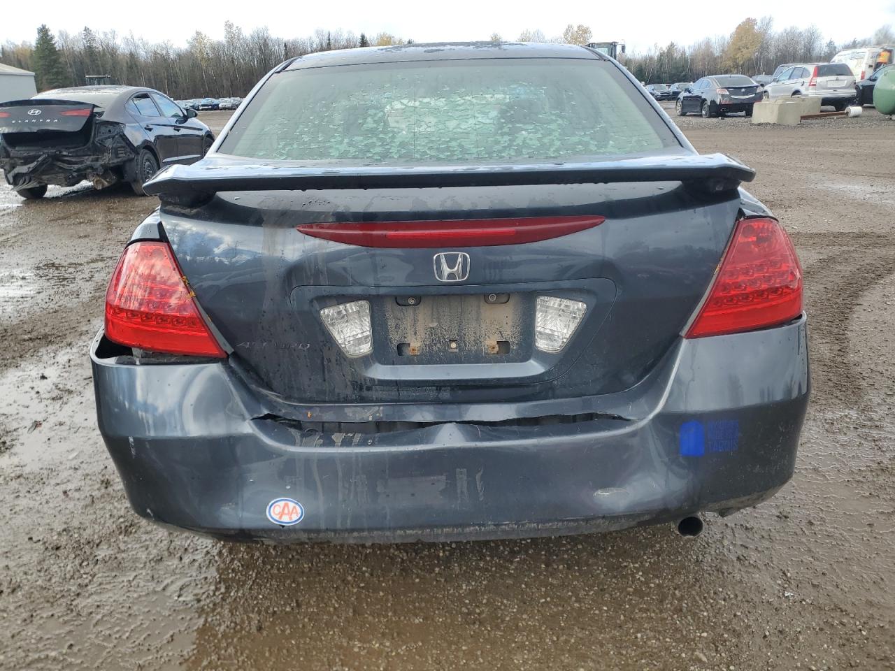 2007 Honda Accord Ex Gray vin: 1HGCM55747A800259