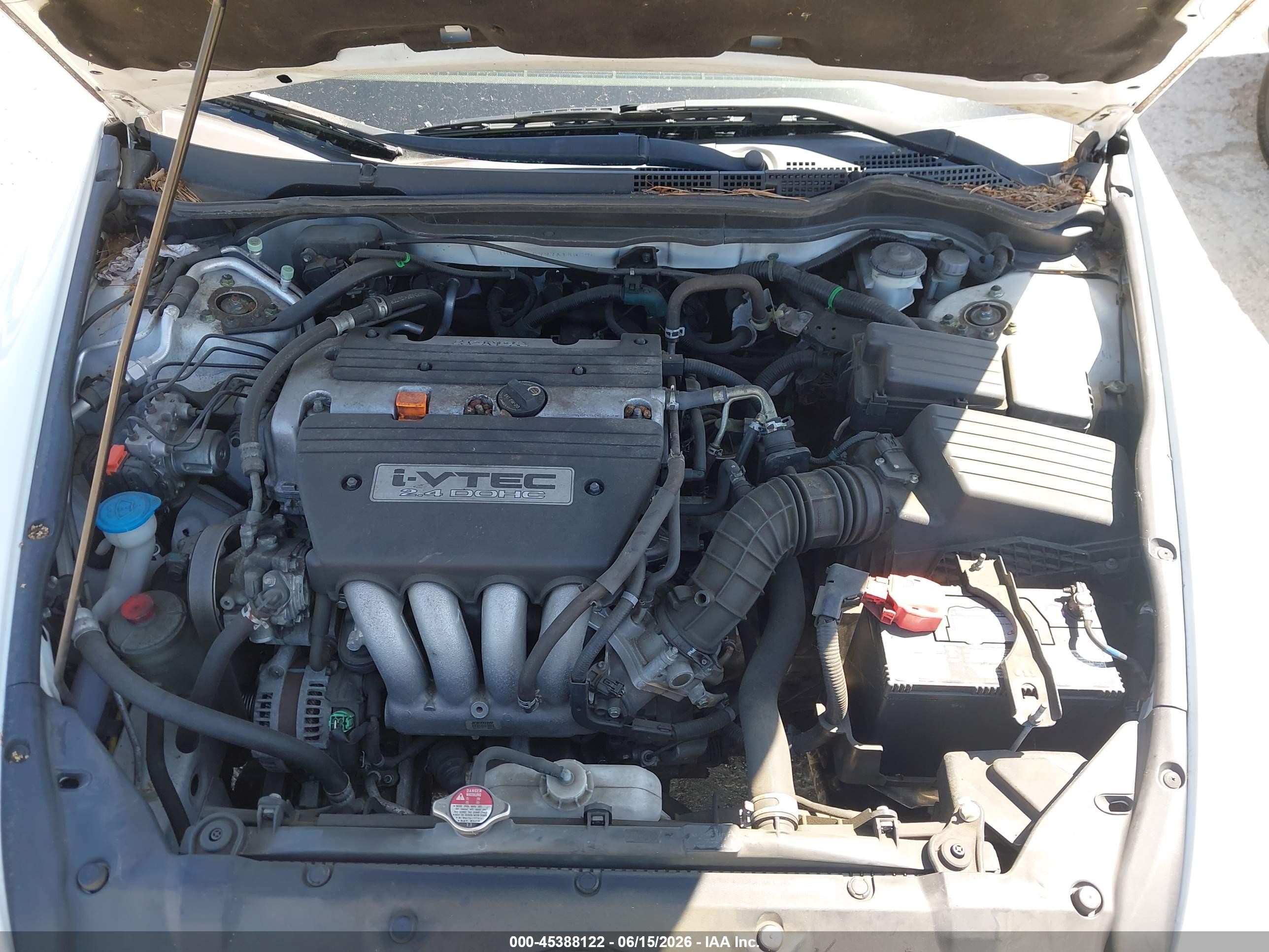 2007 Honda Accord 2.4 Ex White vin: 1HGCM55797A140896