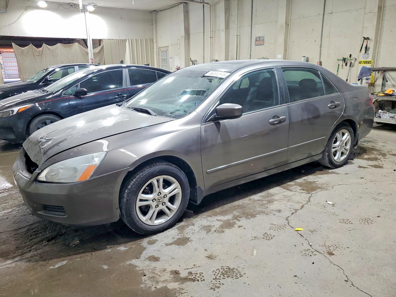 2006 Honda Accord Ex Gray vin: 1HGCM55806A145203