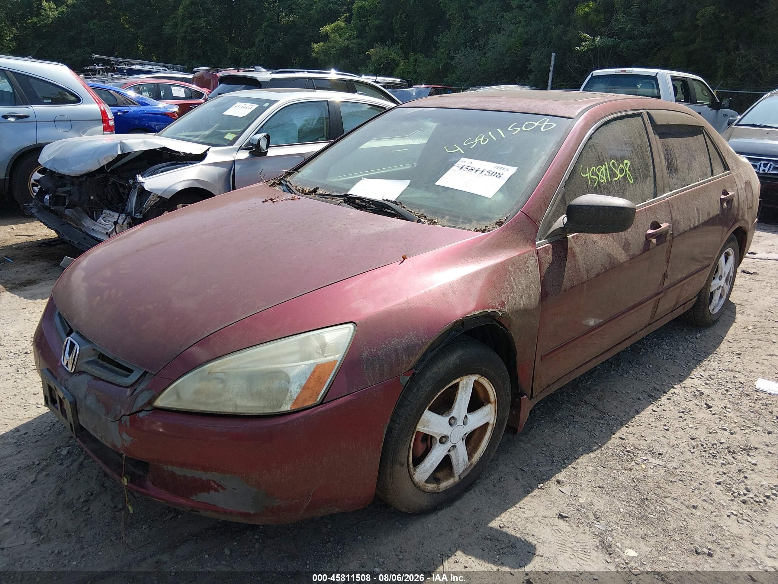2004 Honda Accord 2.4 Ex Maroon vin: 1HGCM55834A129364