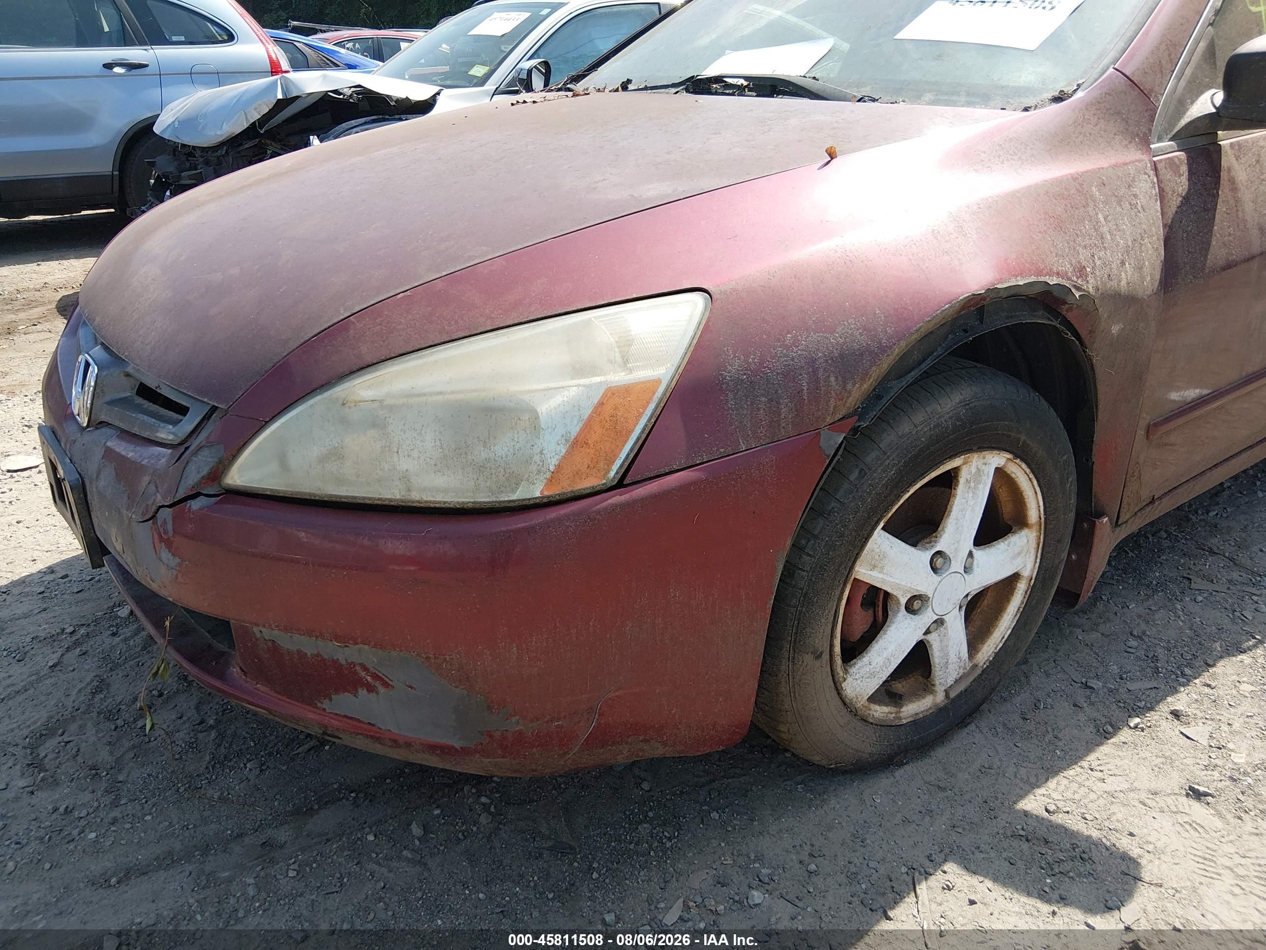 2004 Honda Accord 2.4 Ex Maroon vin: 1HGCM55834A129364