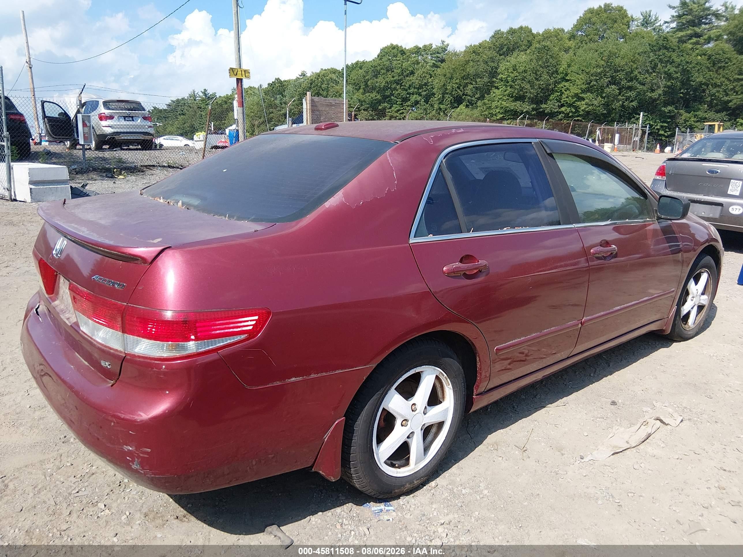 2004 Honda Accord 2.4 Ex Maroon vin: 1HGCM55834A129364
