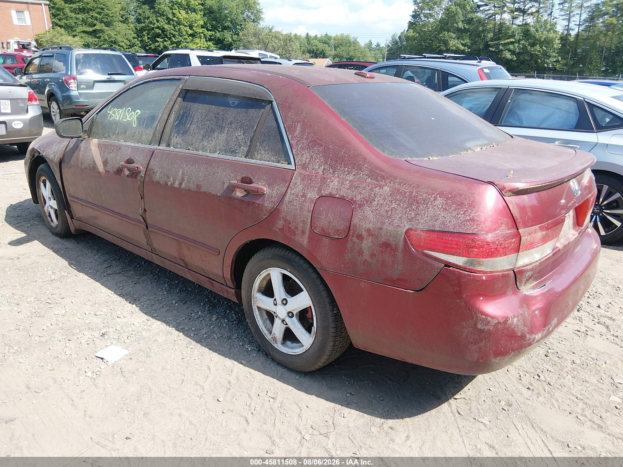 2004 Honda Accord 2.4 Ex Maroon vin: 1HGCM55834A129364