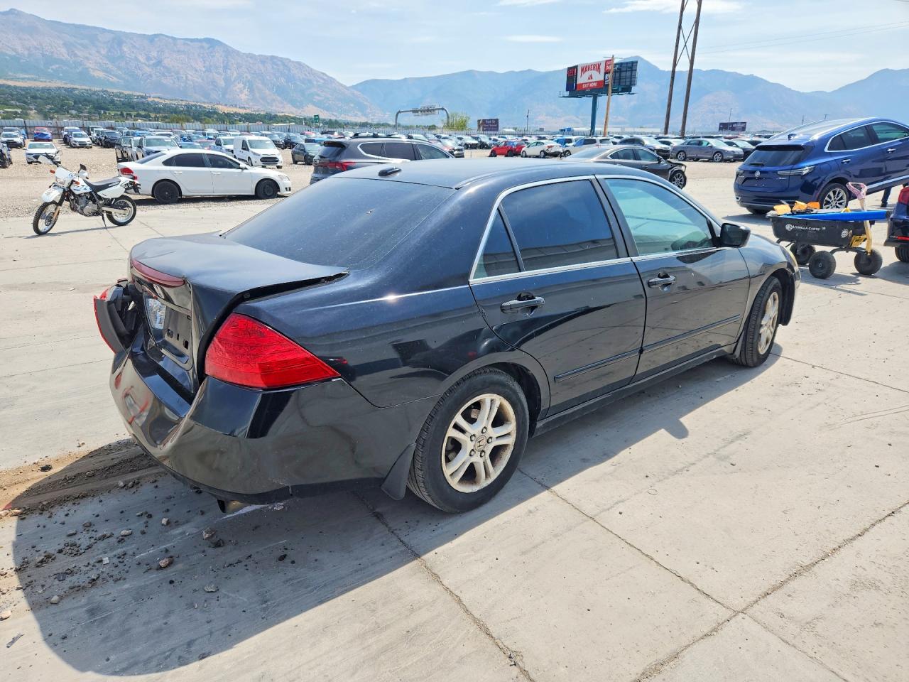 2007 Honda Accord Ex Черный vin: 1HGCM55847A071186