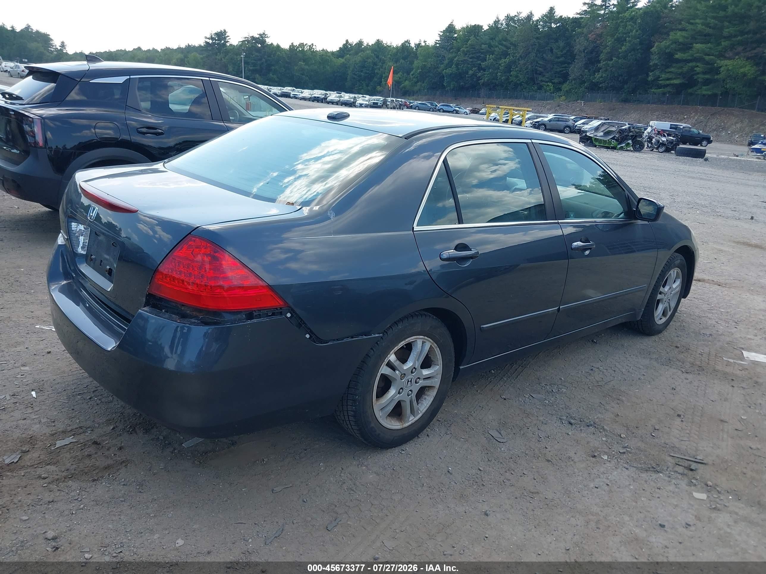 2007 Honda Accord 2.4 Ex Gray vin: 1HGCM55847A183289