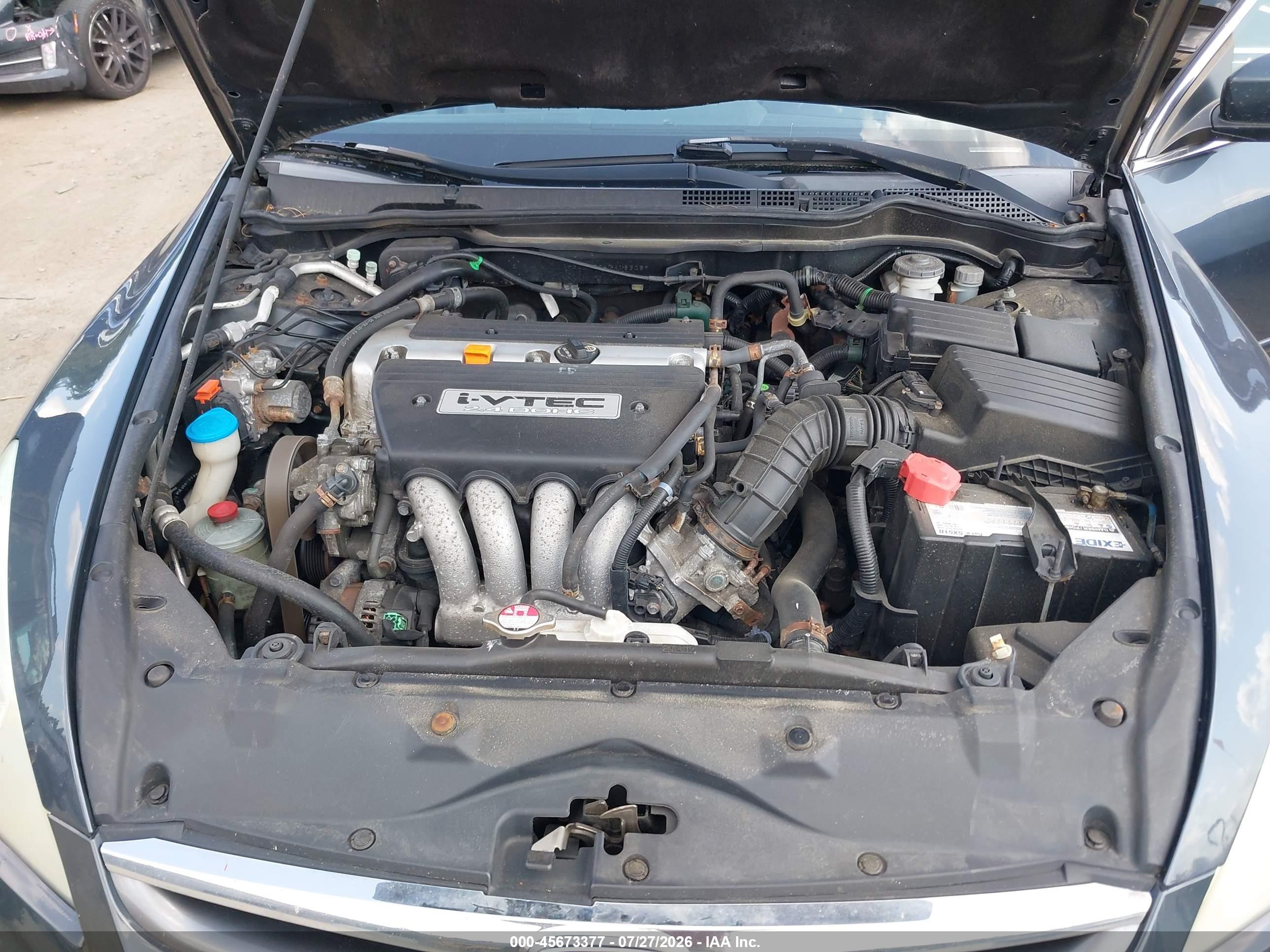 2007 Honda Accord 2.4 Ex Gray vin: 1HGCM55847A183289