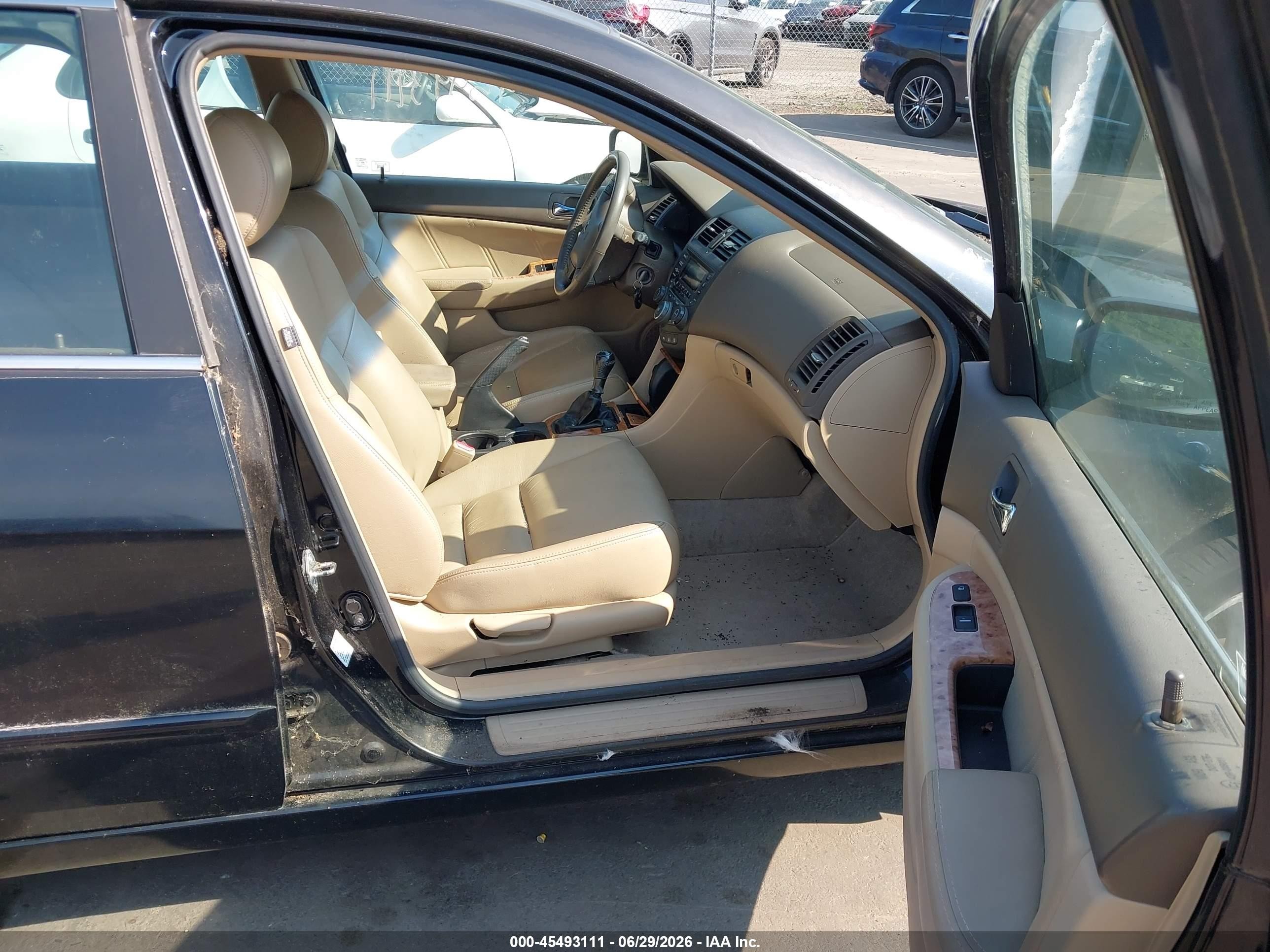 2005 Honda Accord 2.4 Ex Black vin: 1HGCM55855A118951