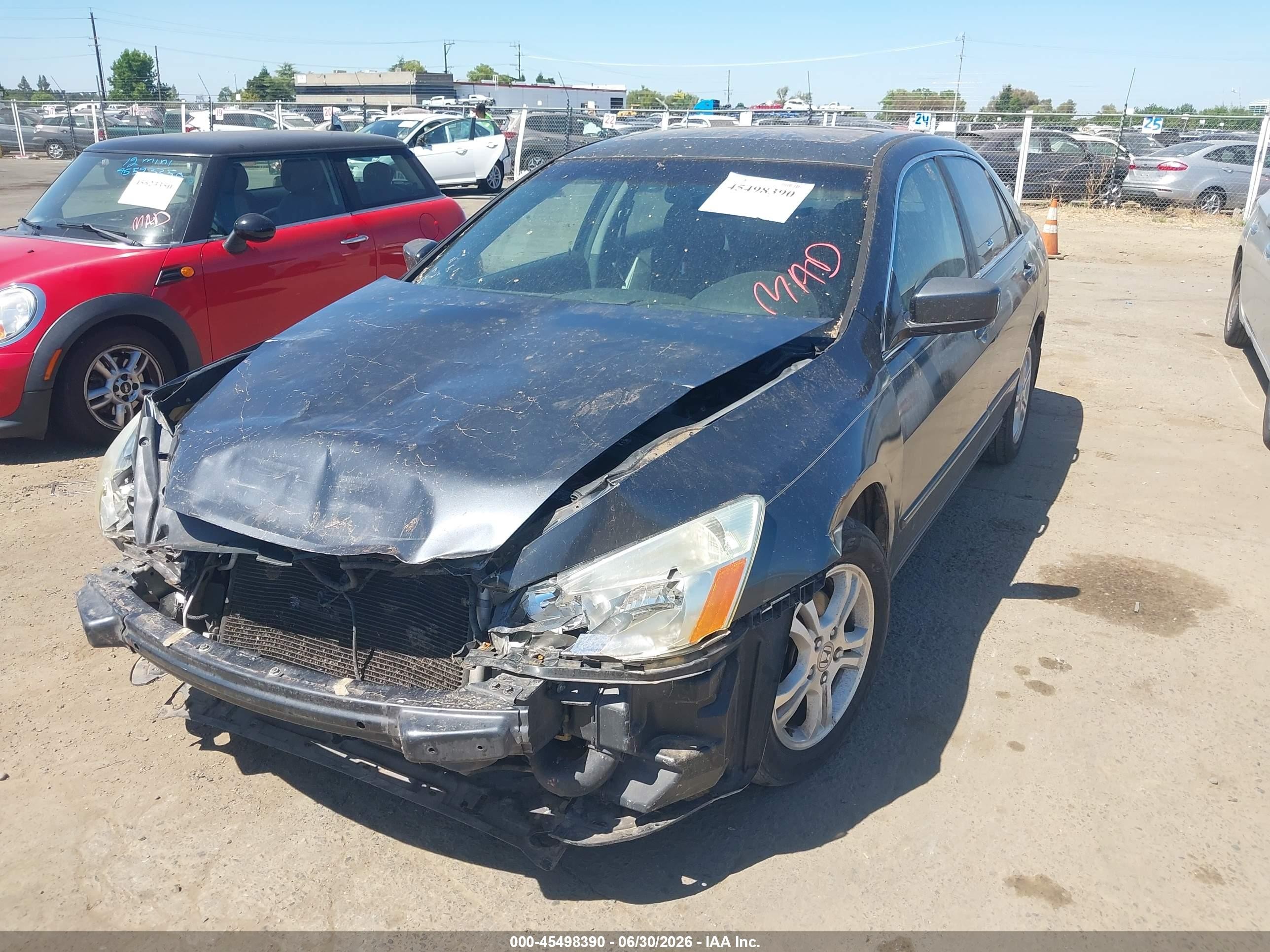 2006 Honda Accord 2.4 Ex Blue vin: 1HGCM55856A162594