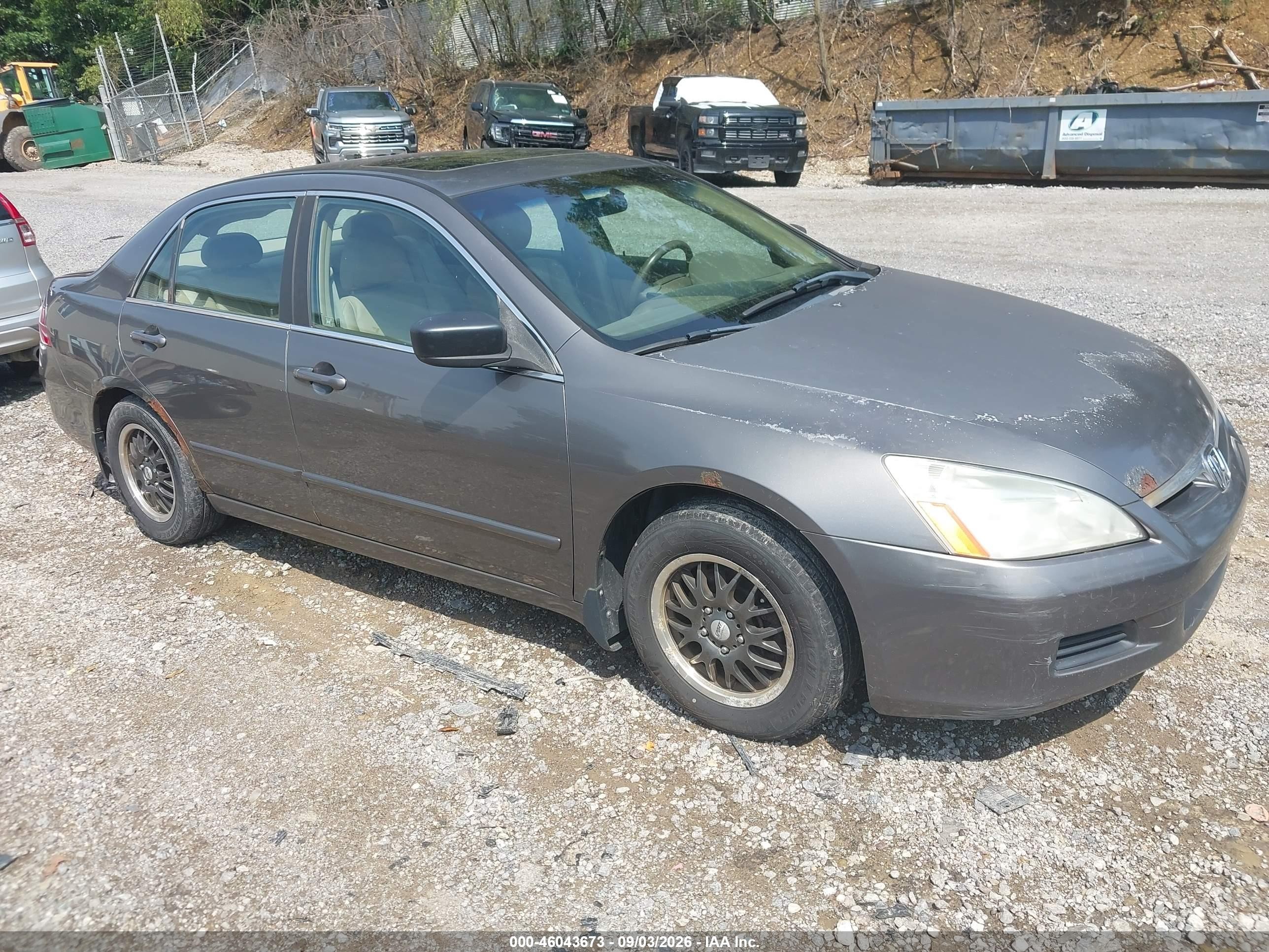 2007 Honda Accord 2.4 Ex Коричневый vin: 1HGCM55857A117902