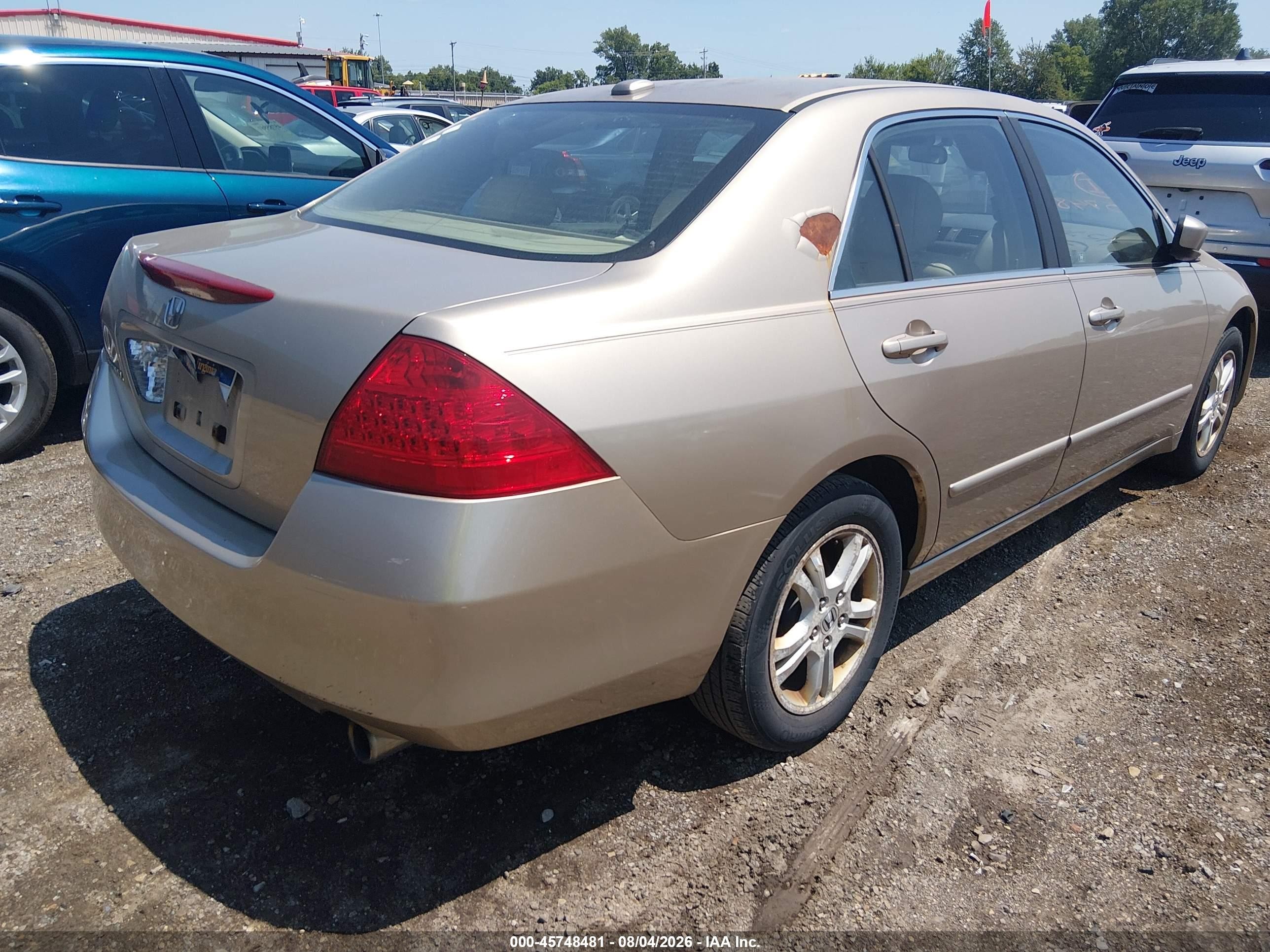 2006 Honda Accord 2.4 Ex Gold vin: 1HGCM55876A176626