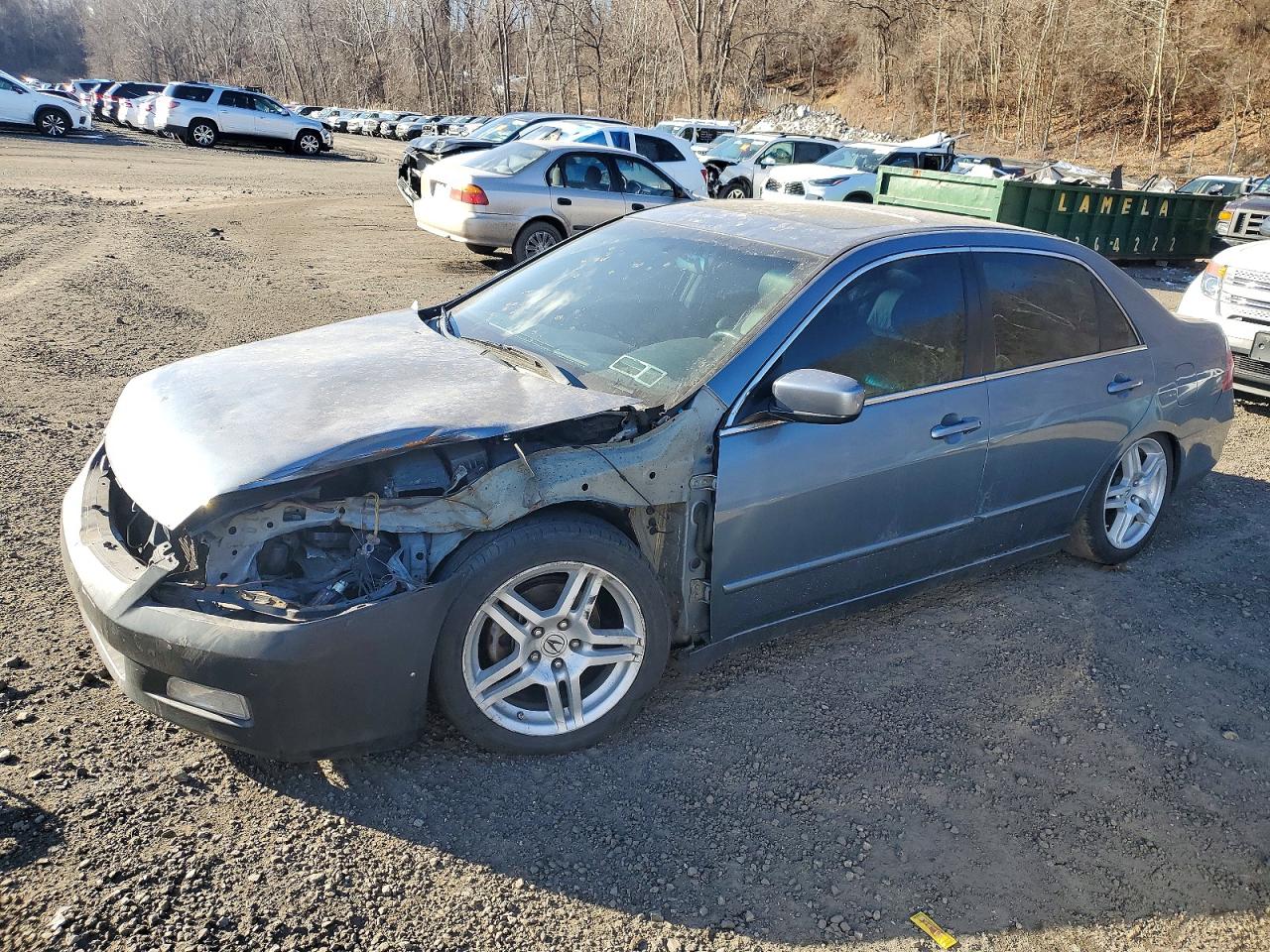 2007 Honda Accord Ex Gray vin: 1HGCM55877A099743