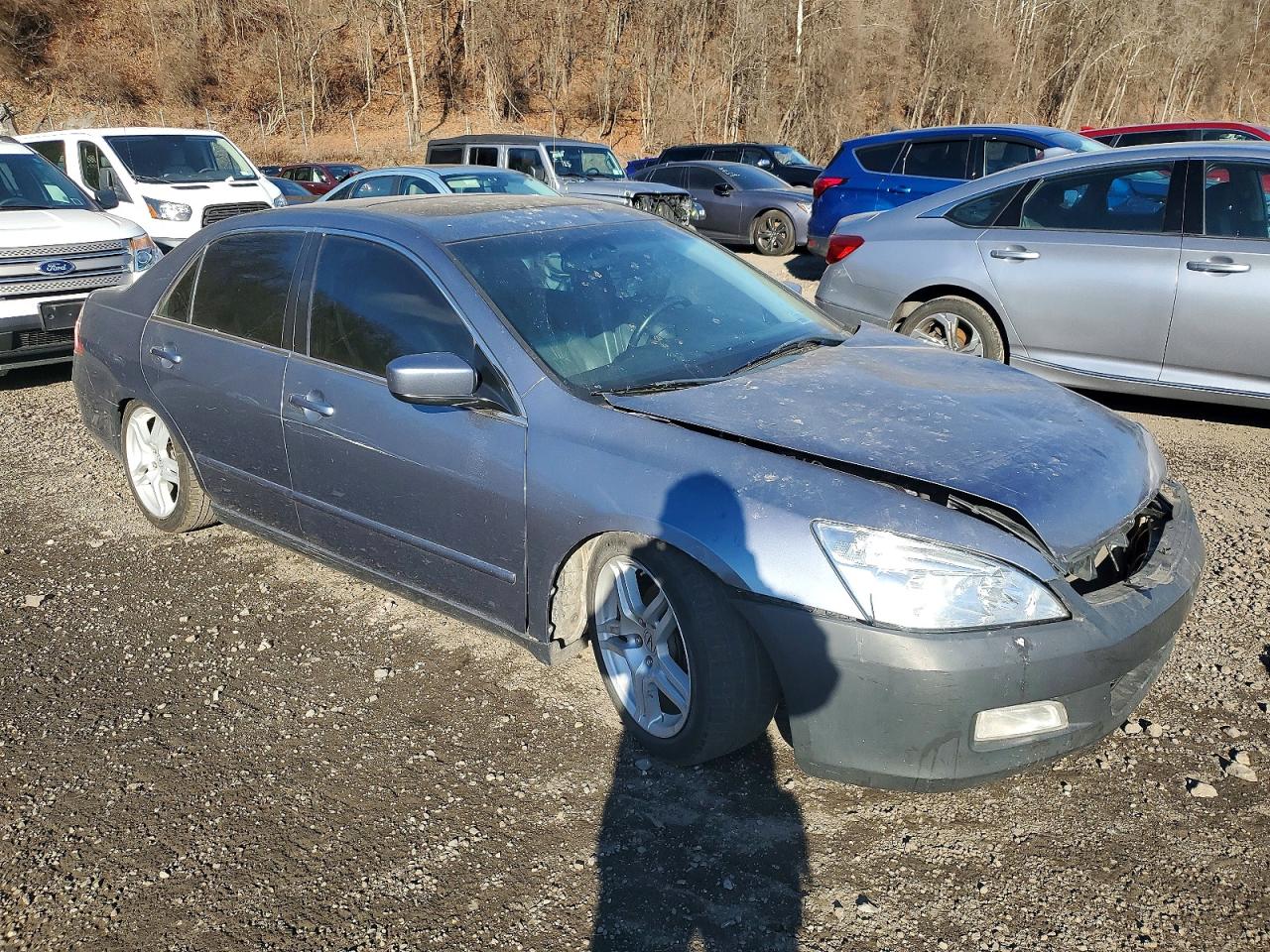 2007 Honda Accord Ex Gray vin: 1HGCM55877A099743