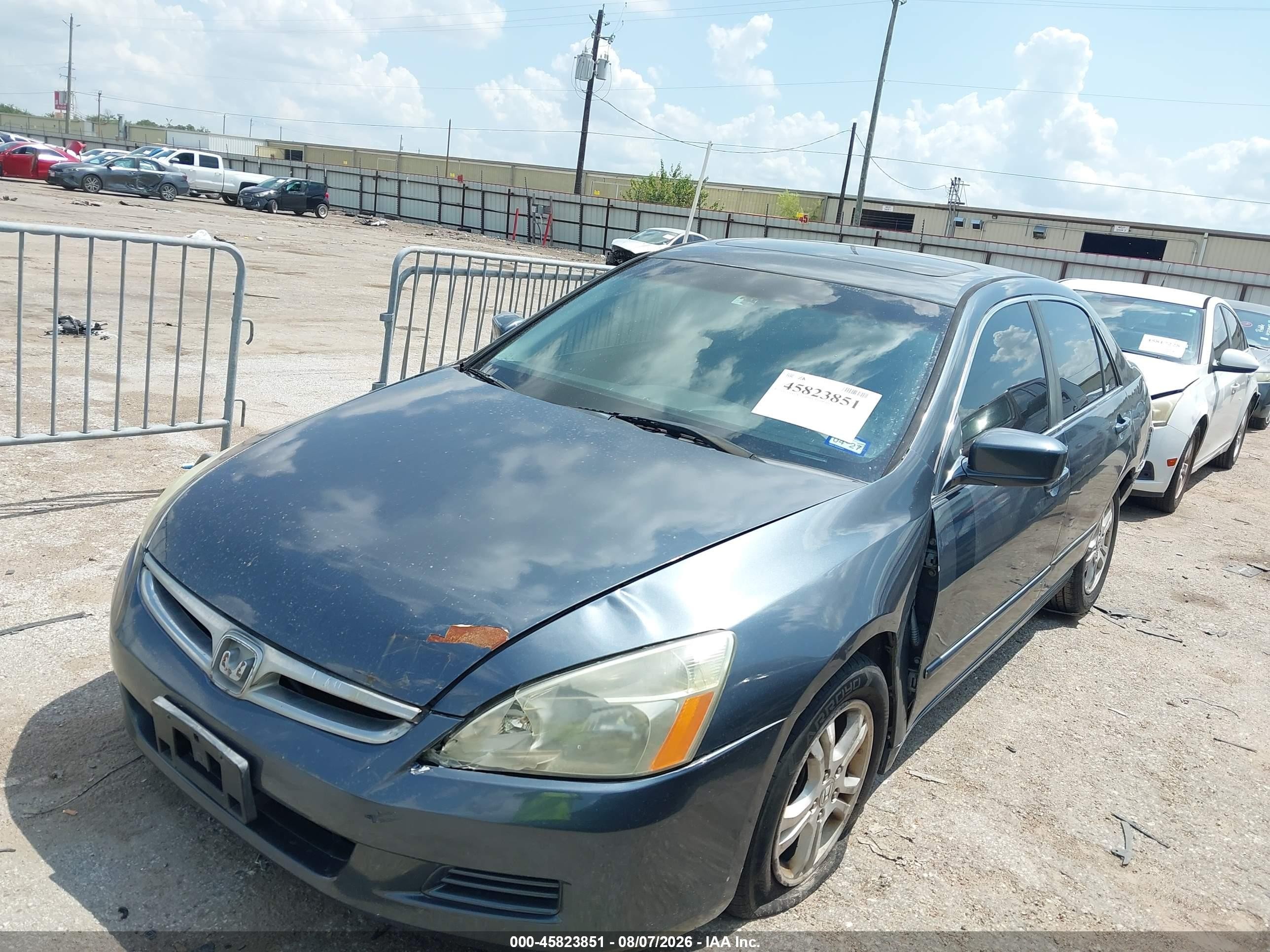 2006 Honda Accord 2.4 Ex Blue vin: 1HGCM55886A110277