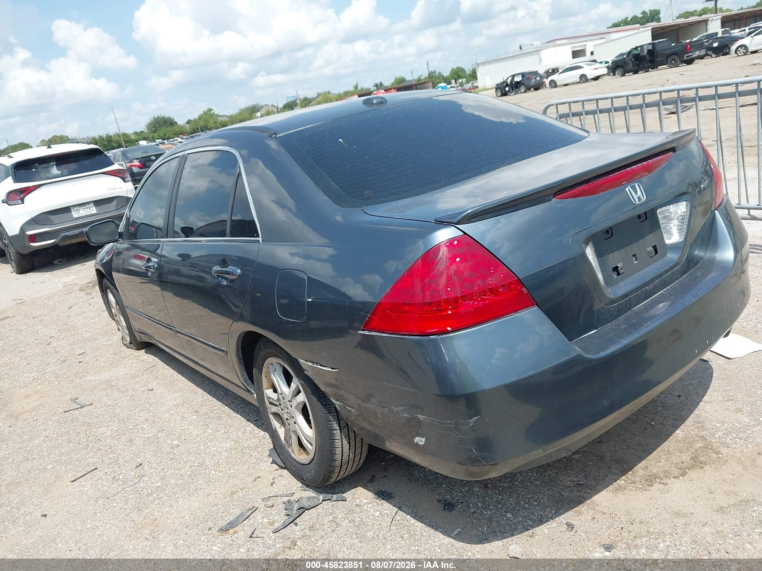 2006 Honda Accord 2.4 Ex Blue vin: 1HGCM55886A110277