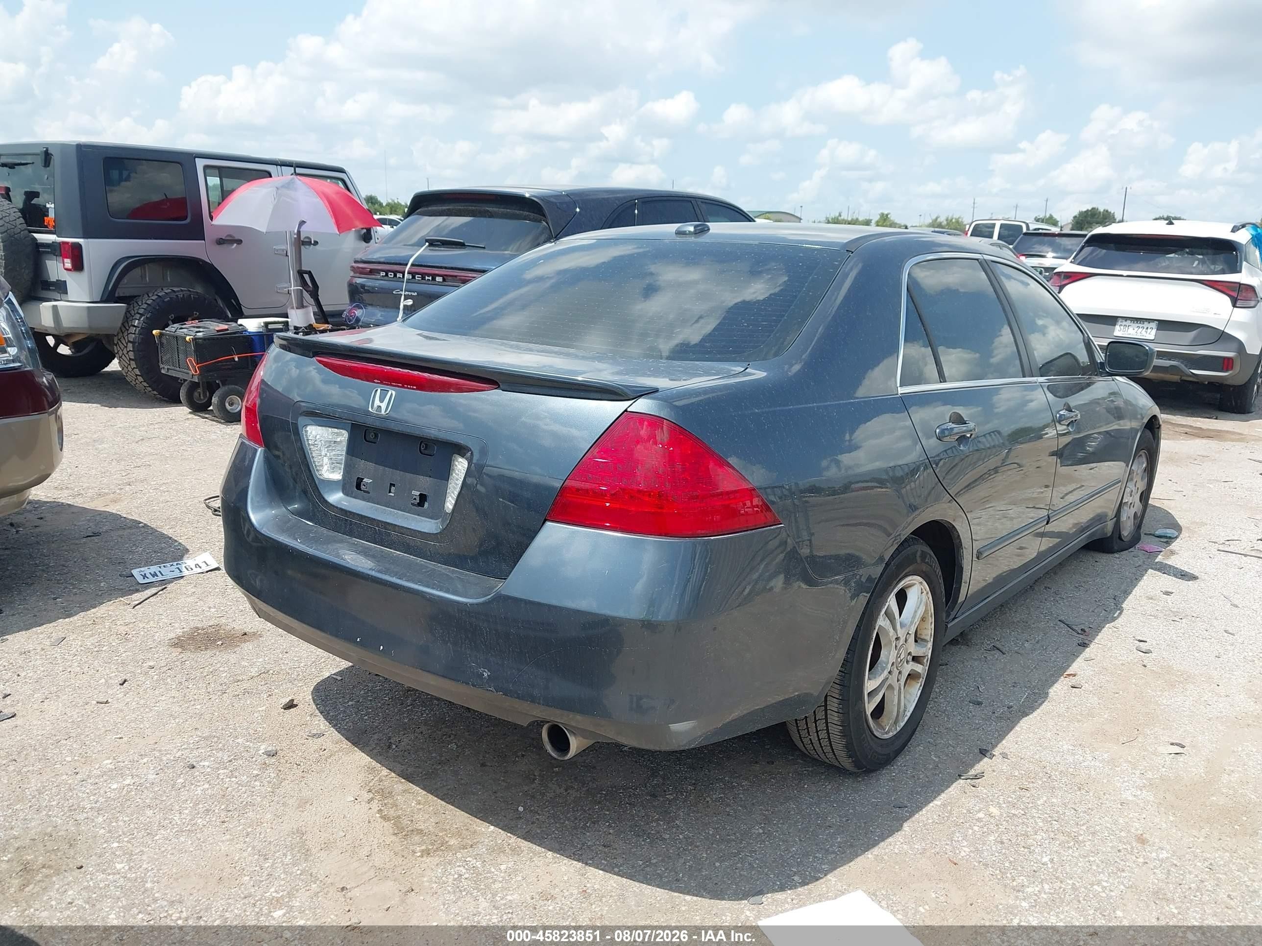2006 Honda Accord 2.4 Ex Blue vin: 1HGCM55886A110277