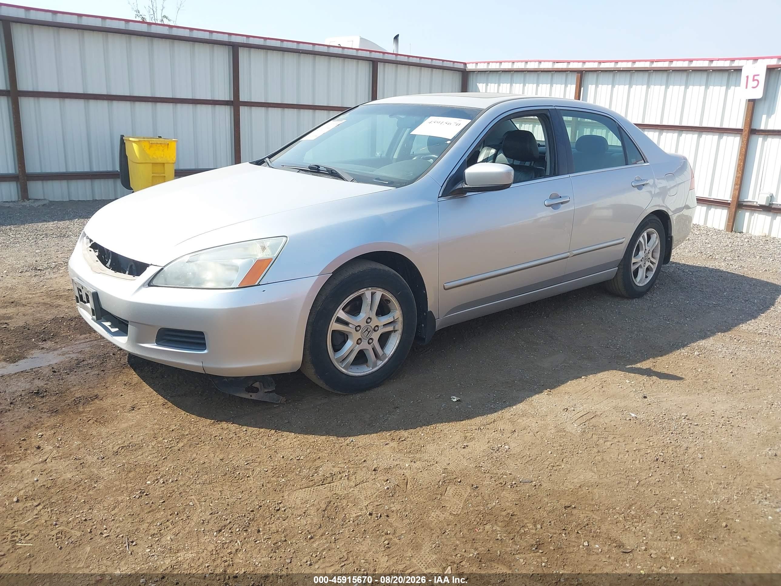2007 Honda Accord 2.4 Ex Silver vin: 1HGCM558X7A038838