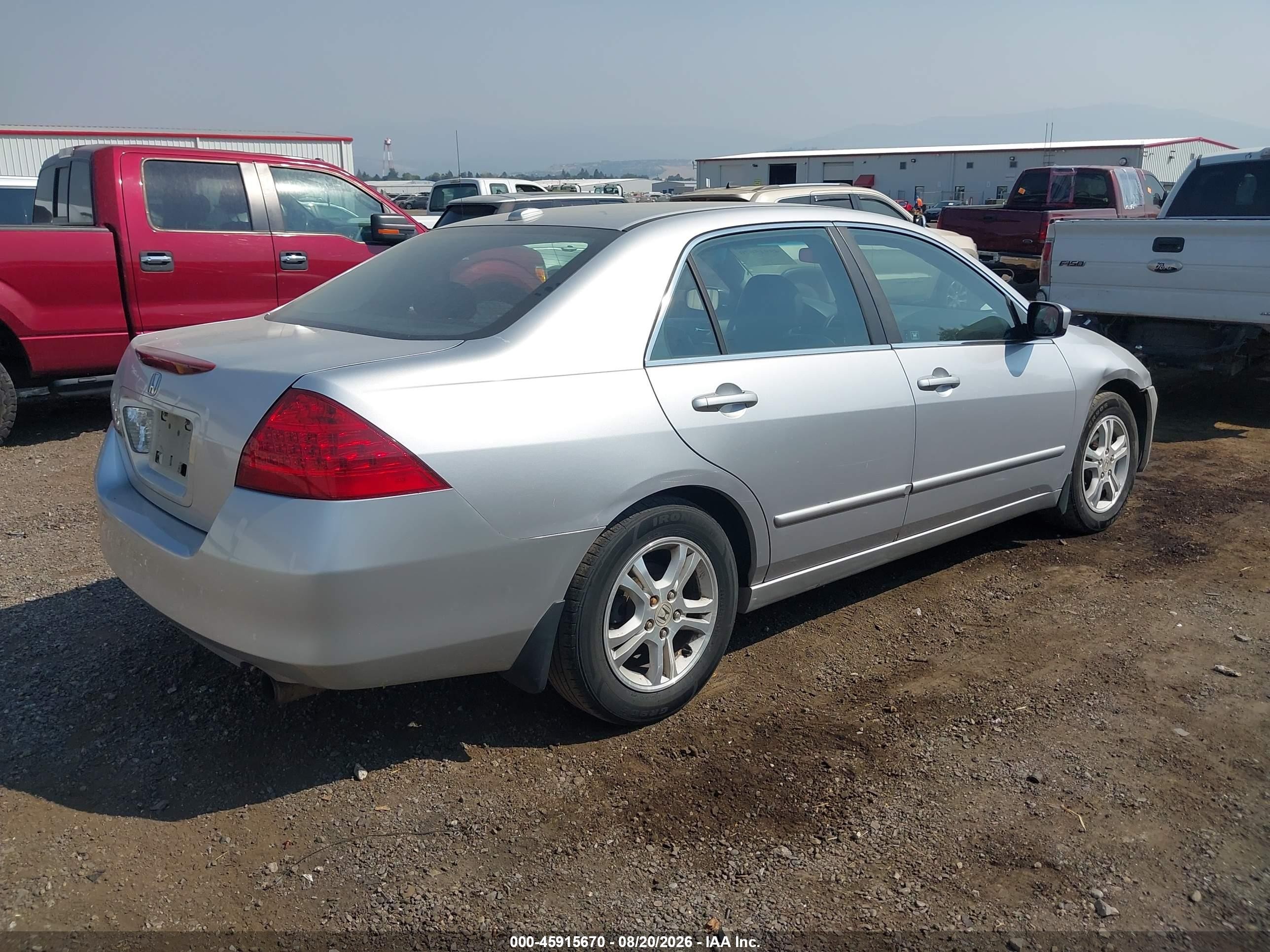 2007 Honda Accord 2.4 Ex Silver vin: 1HGCM558X7A038838