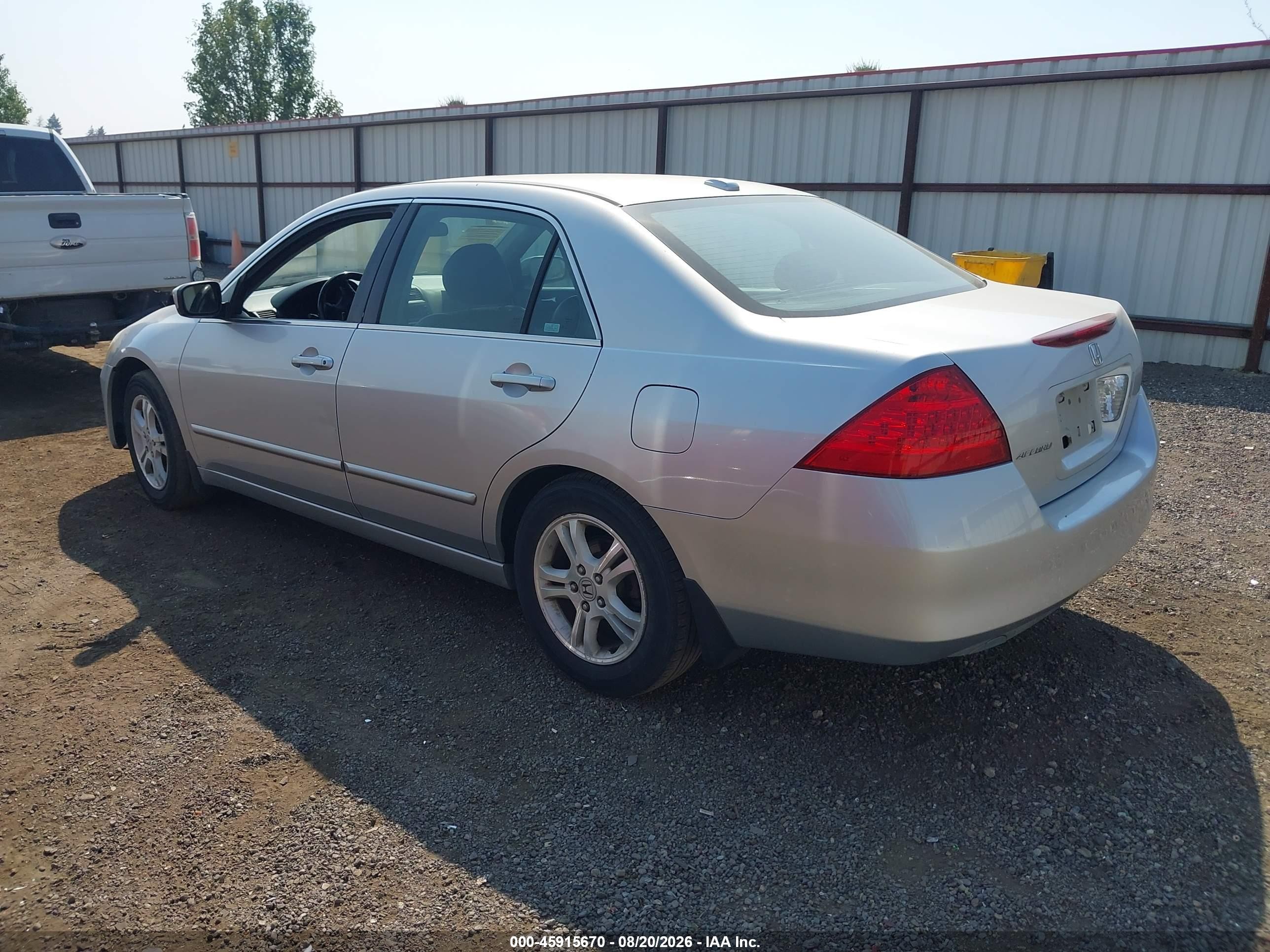2007 Honda Accord 2.4 Ex Silver vin: 1HGCM558X7A038838
