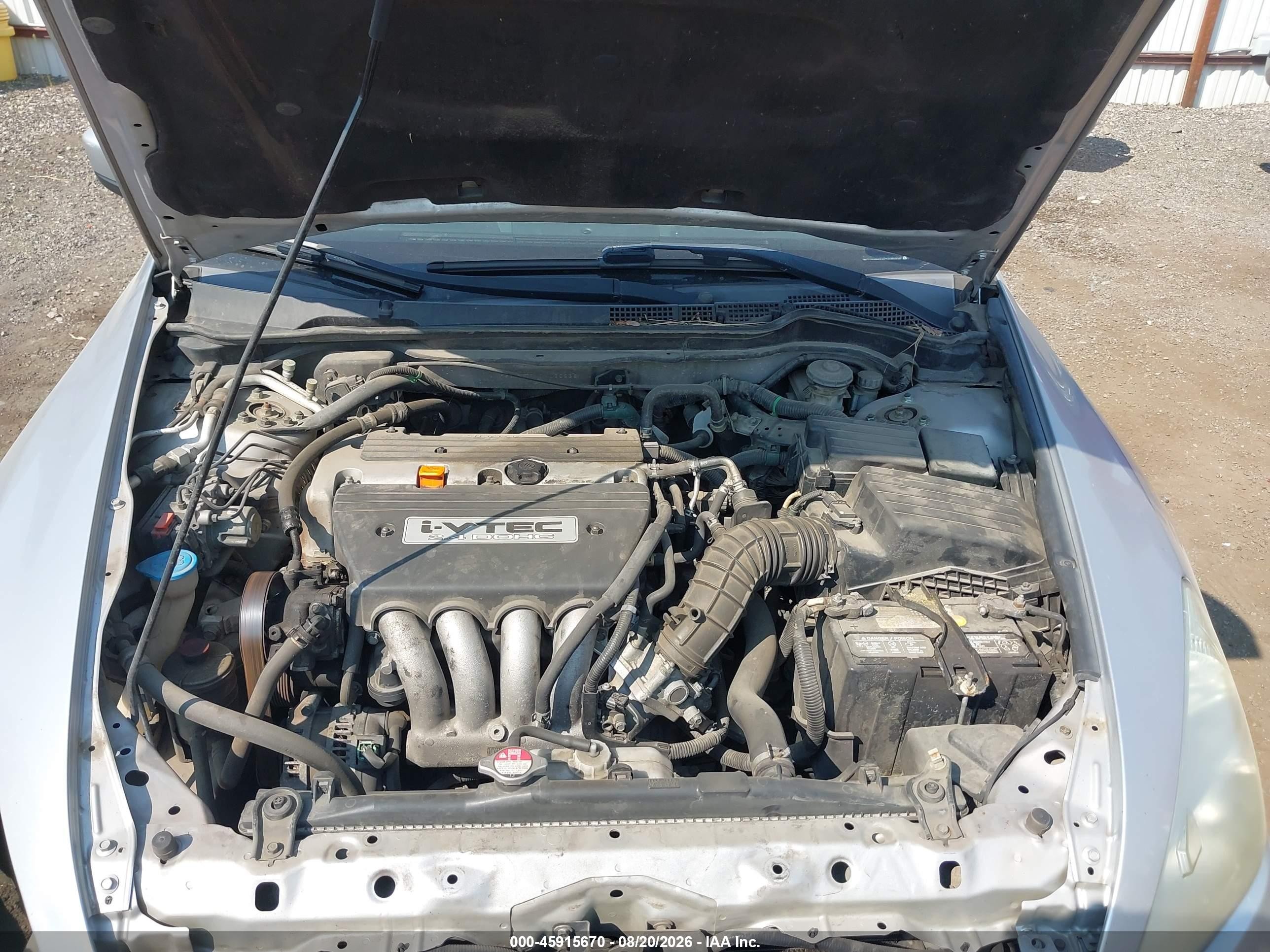 2007 Honda Accord 2.4 Ex Silver vin: 1HGCM558X7A038838