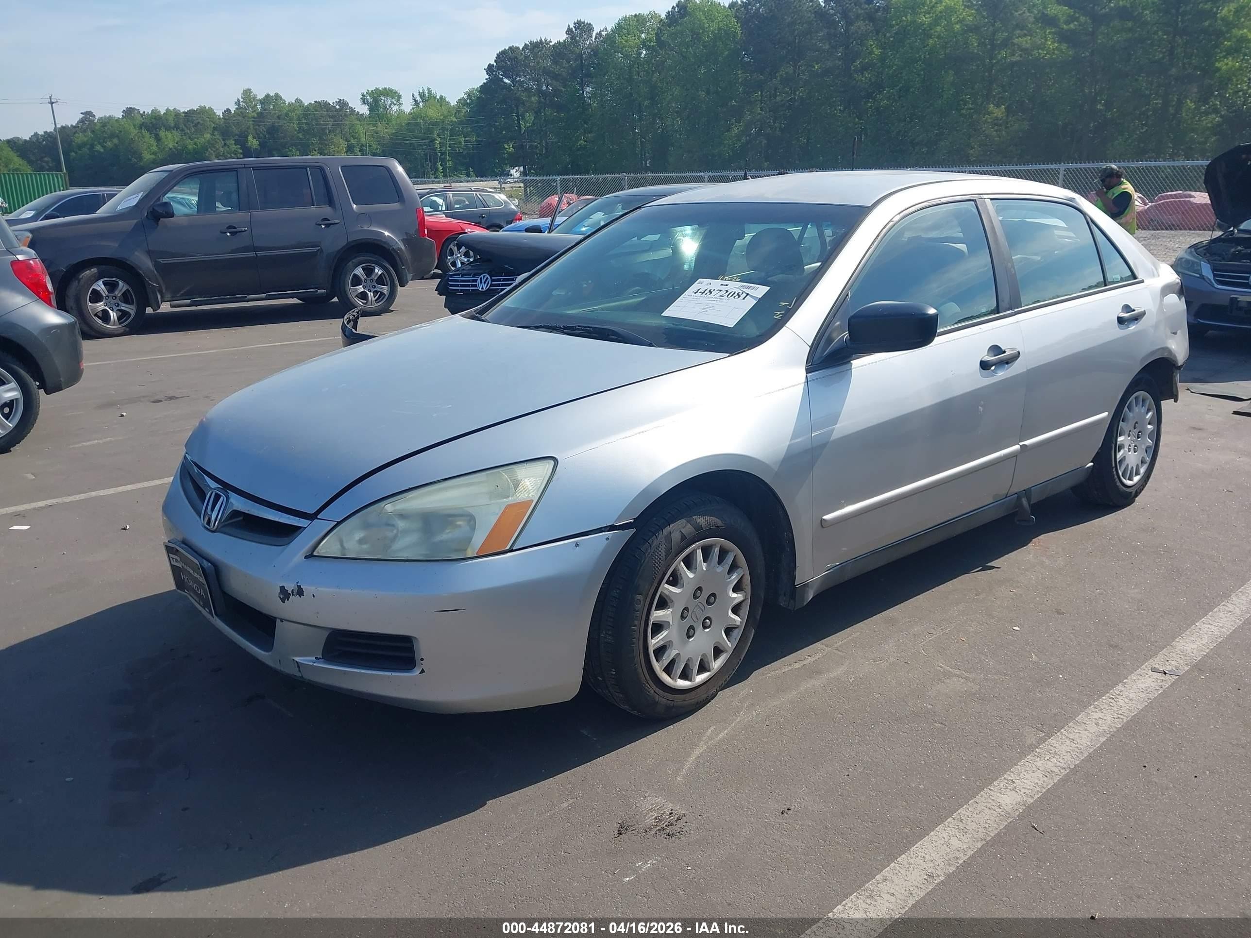 2007 Honda Accord 2.4 Vp Silver vin: 1HGCM56107A119333